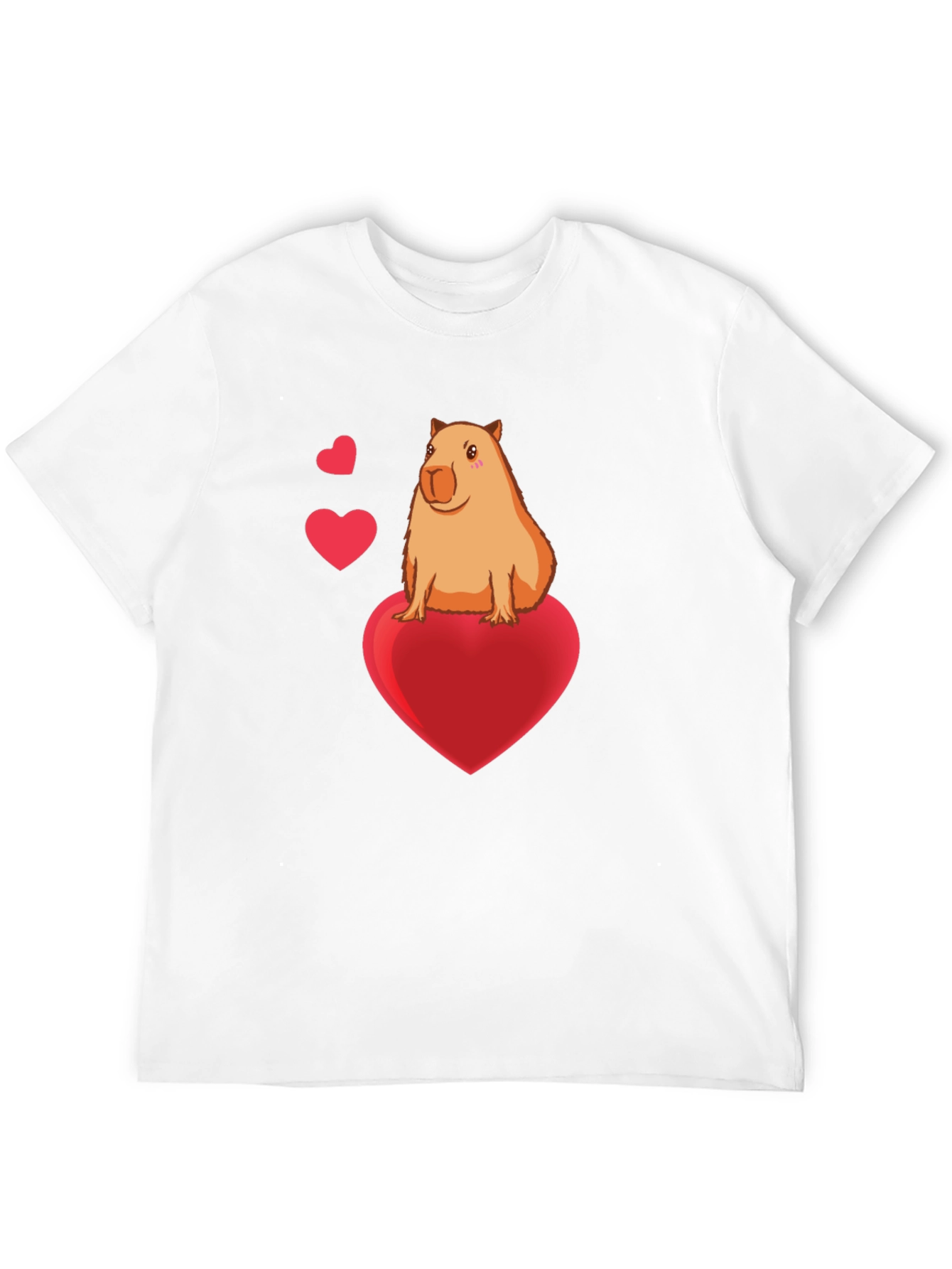 Capybara Heart Graphic Tee - Cute Animal Lover Shirt