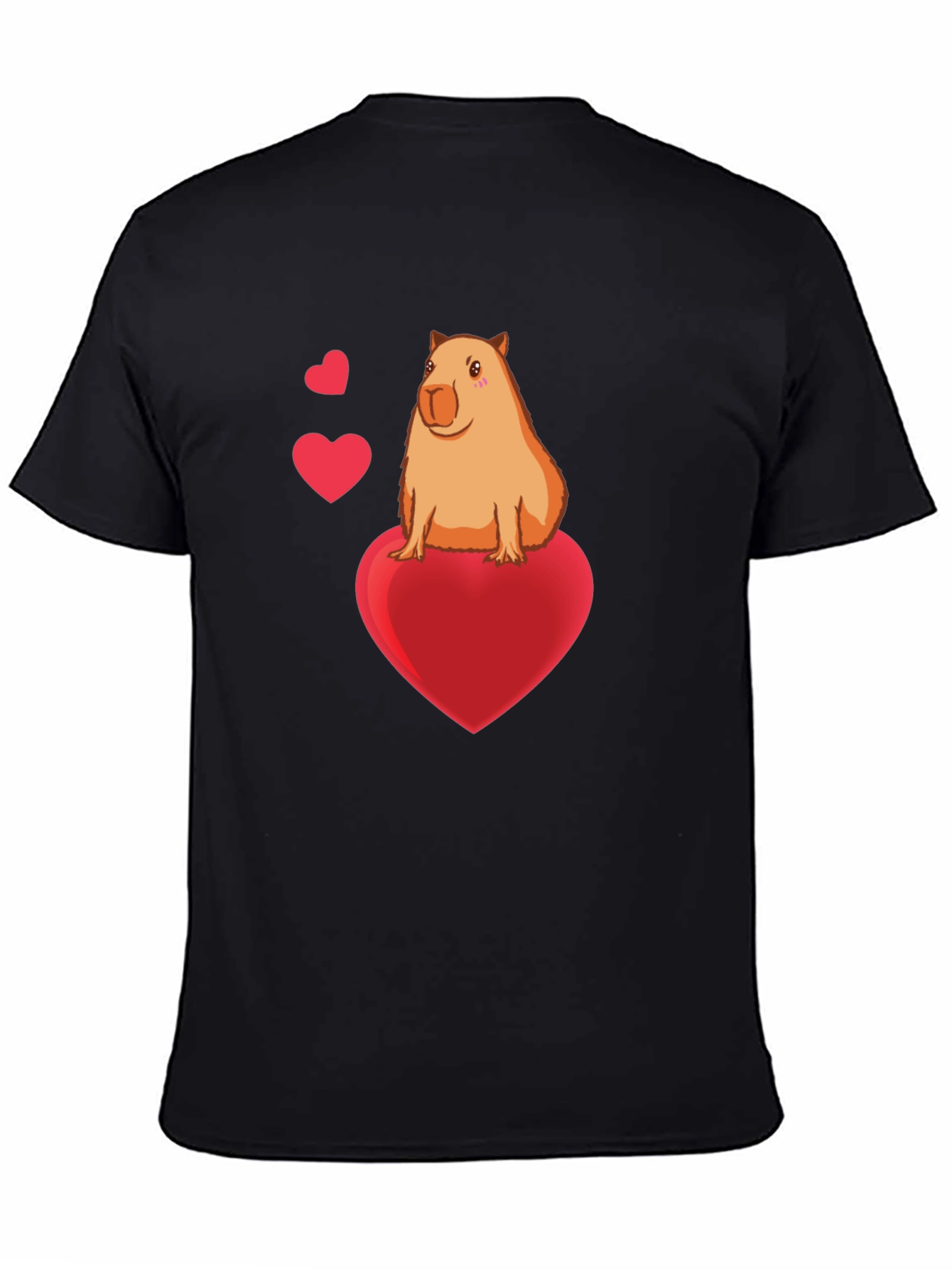 Capybara Heart Graphic Tee - Cute Animal Lover Shirt