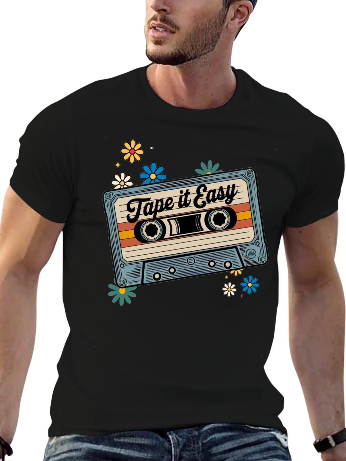 Retro Tape It Easy Cassette Graphic Tee