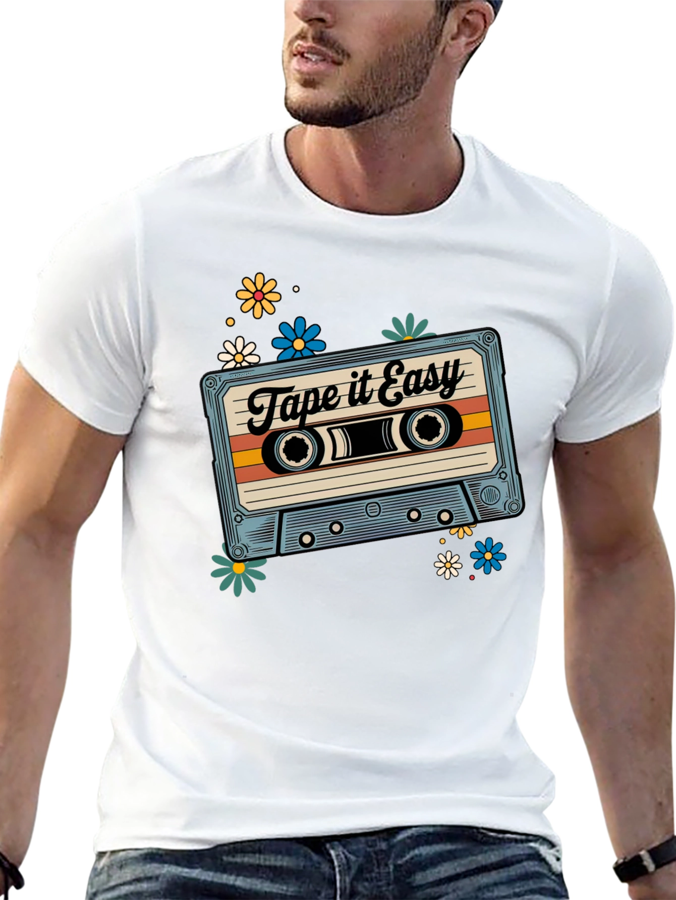 Retro Tape It Easy Cassette Graphic Tee