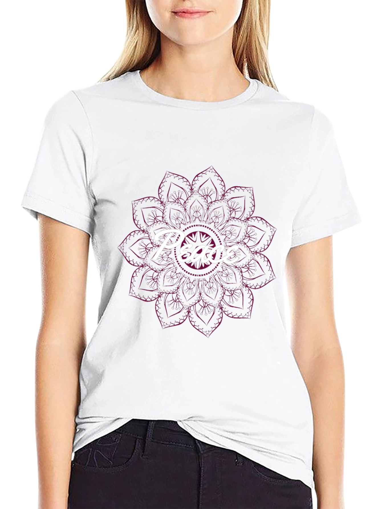 Peace Mandala Graphic Tee - Relaxed Fit