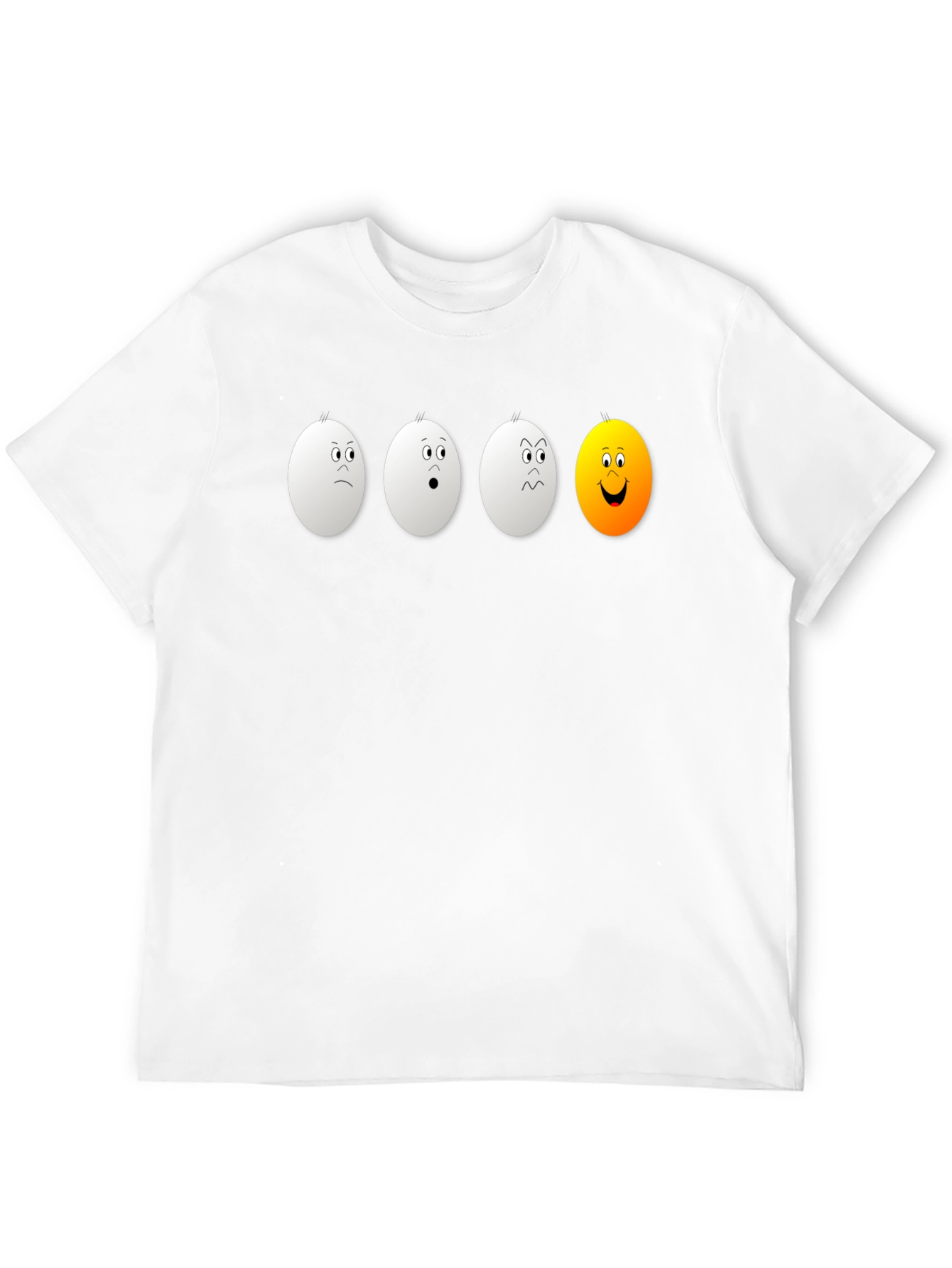Egg Expression Black T-Shirt: Unique & Funny