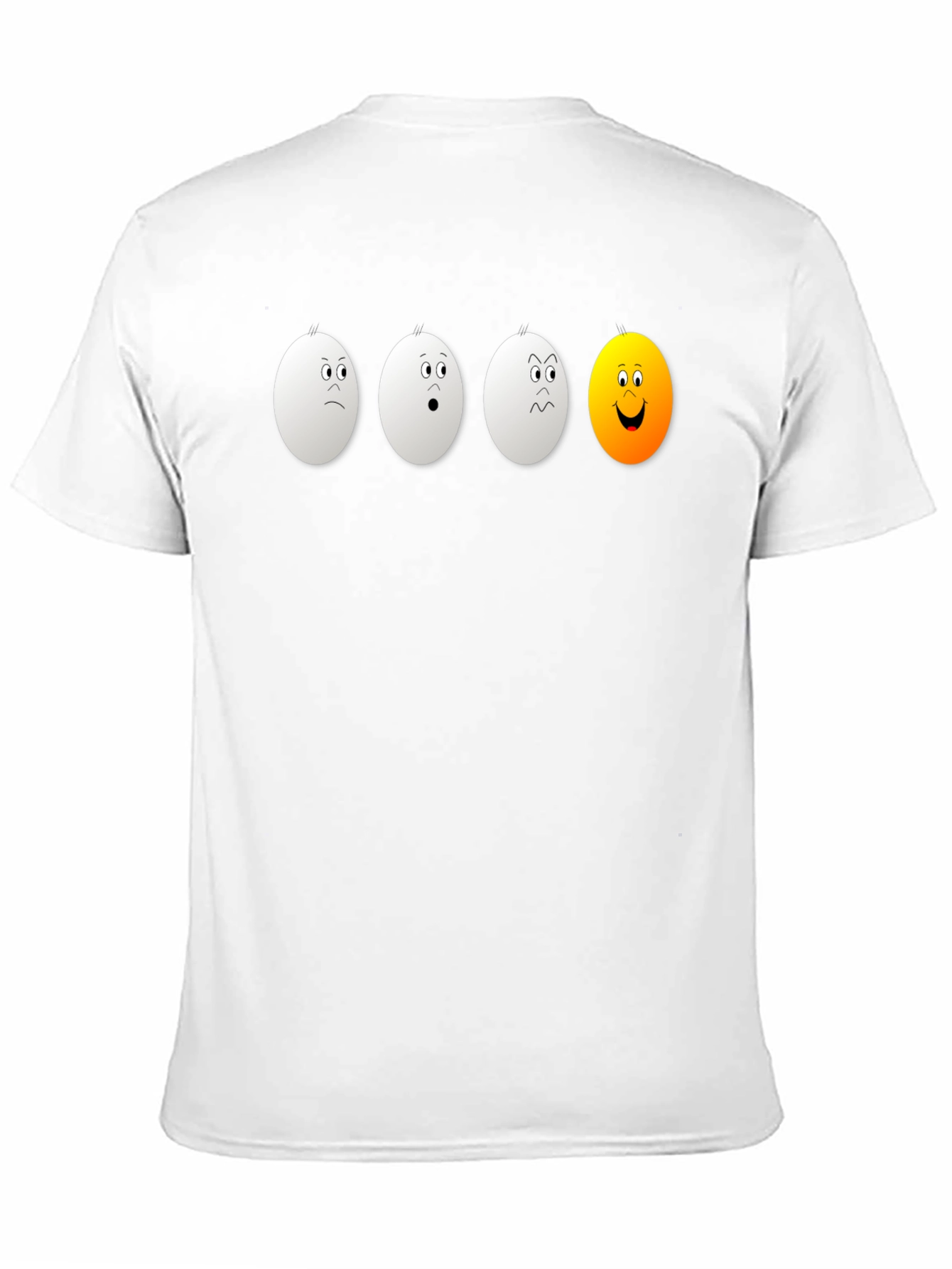 Egg Expression Black T-Shirt: Unique & Funny