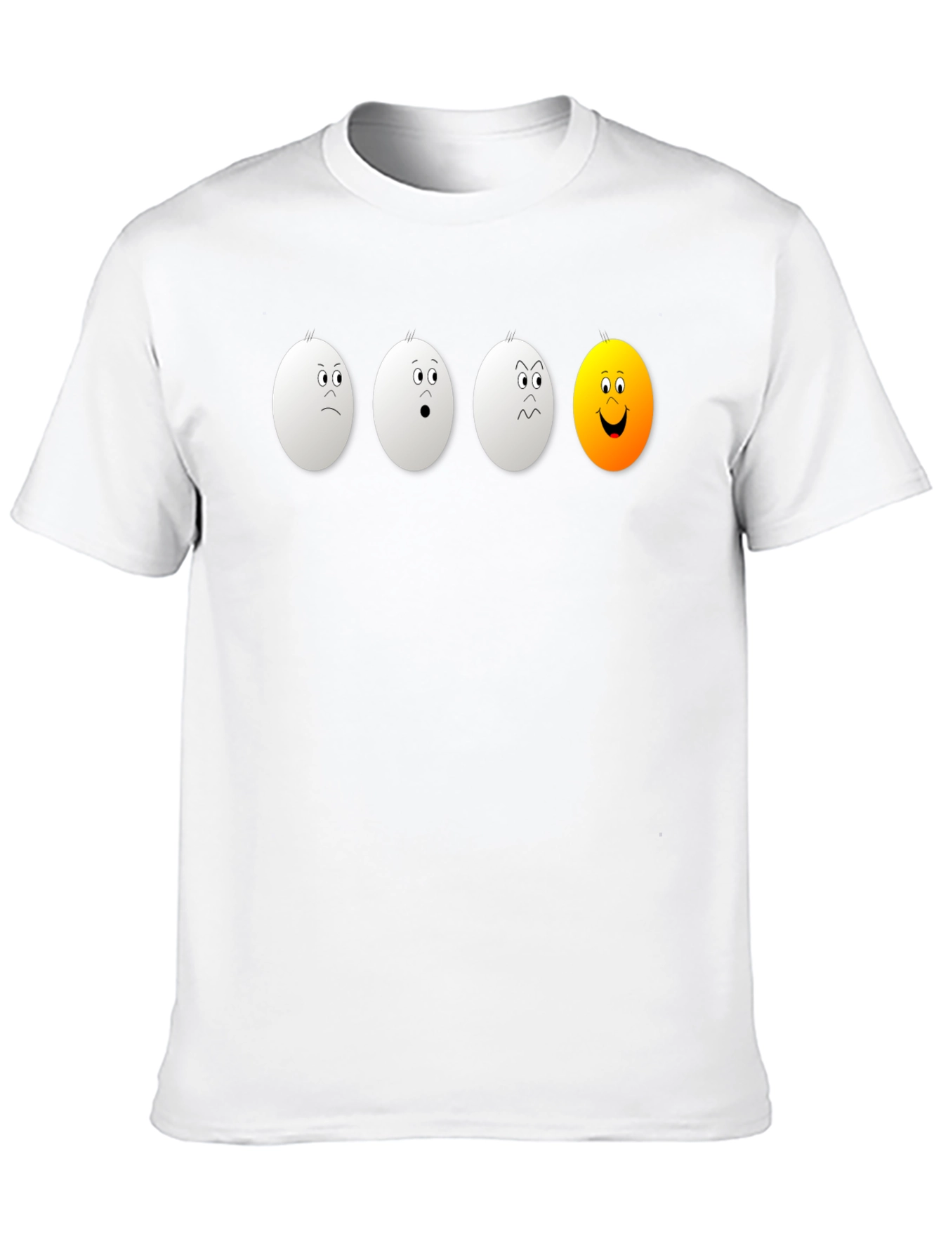 Egg Expression Black T-Shirt: Unique & Funny