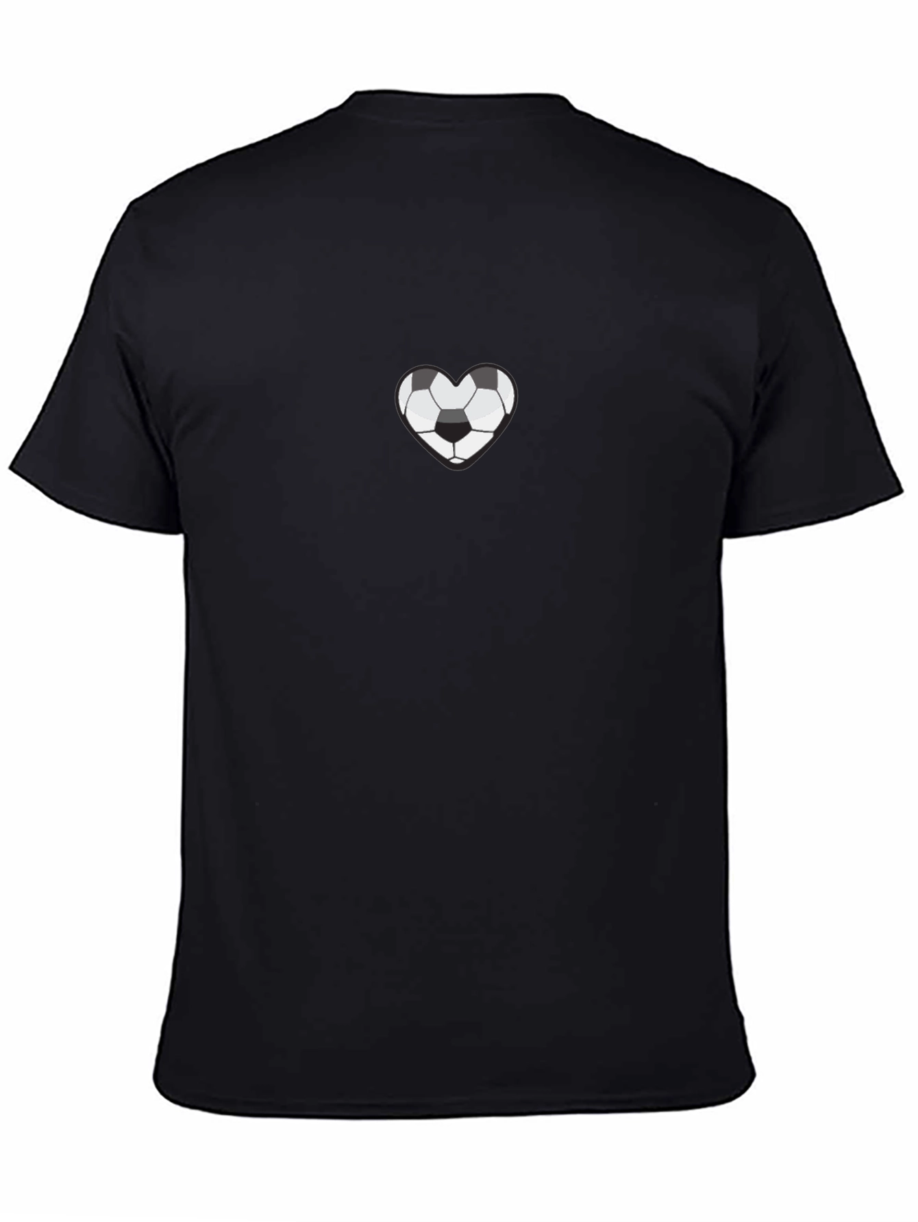 Soccer Heart Black T-Shirt