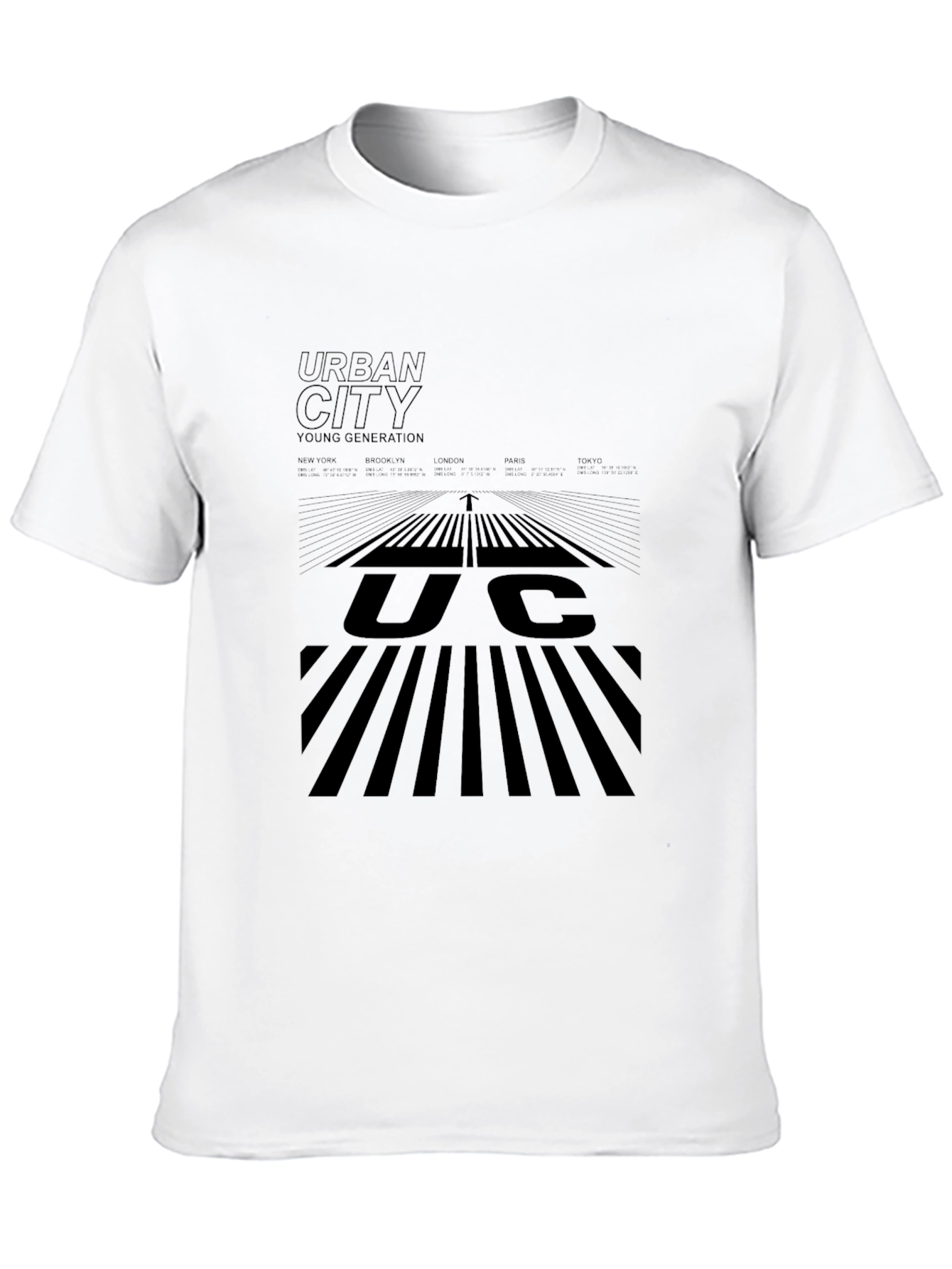 Urban City Black Graphic T-Shirt