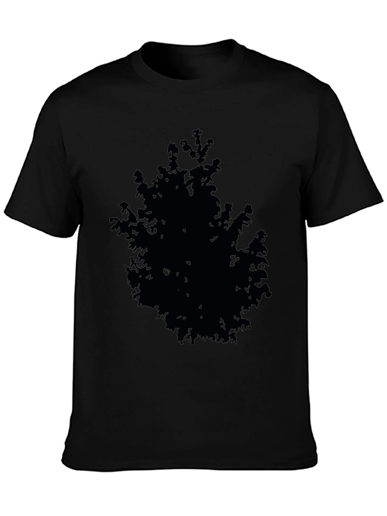 Black Tree Silhouette Graphic Tee - Mens Casual Shirt