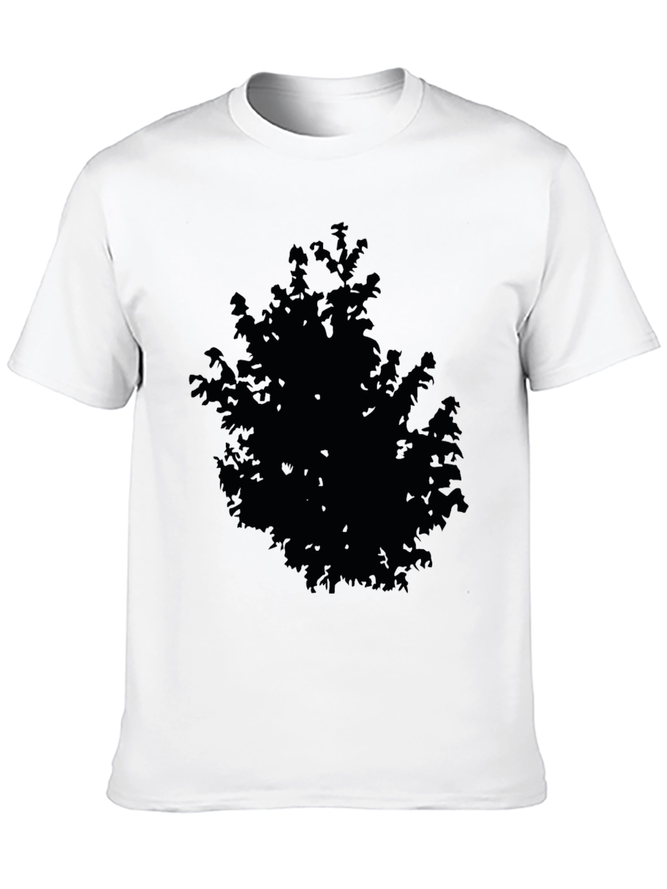Black Tree Silhouette Graphic Tee - Mens Casual Shirt