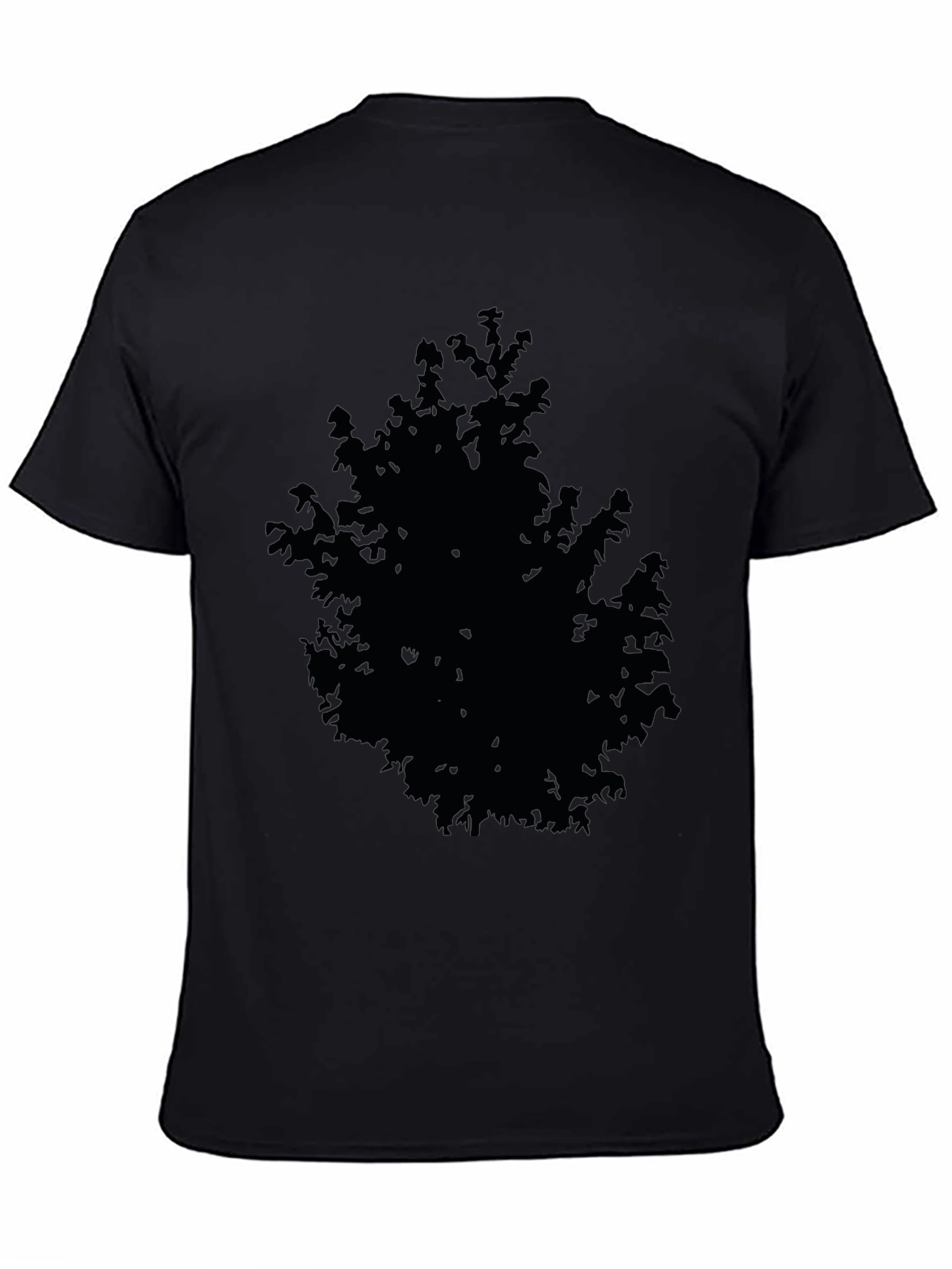 Black Tree Silhouette Graphic Tee - Mens Casual Shirt