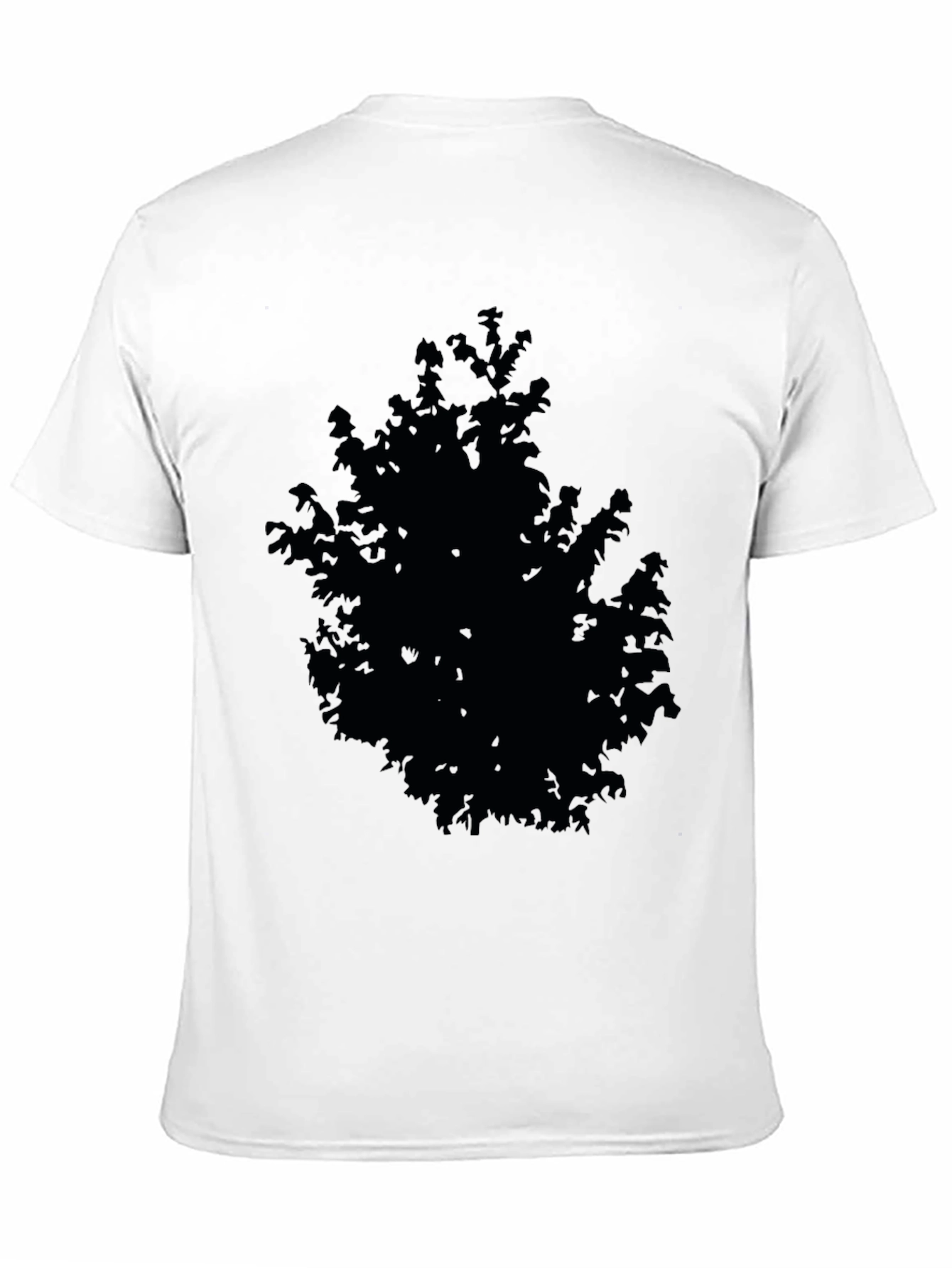 Black Tree Silhouette Graphic Tee - Mens Casual Shirt