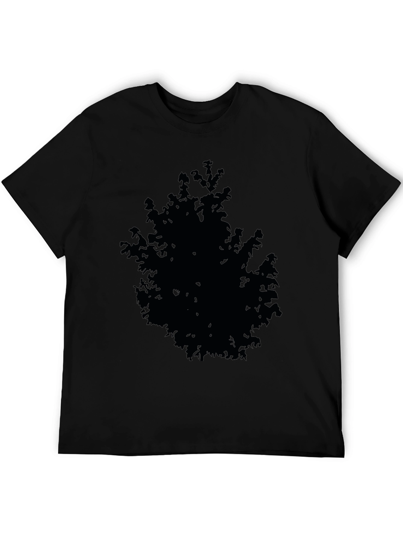 Black Tree Silhouette Graphic Tee - Mens Casual Shirt