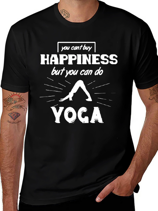 Yoga Happiness Black T-Shirt
