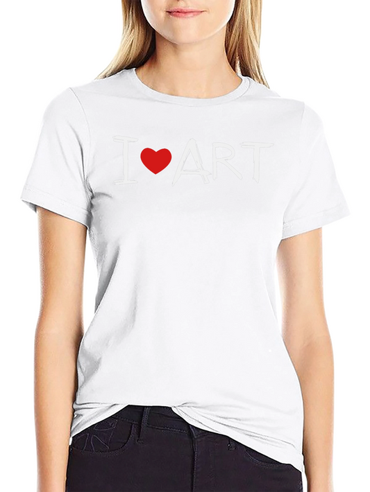 I Heart Art Graphic Tee - Trendy Artist Shirt