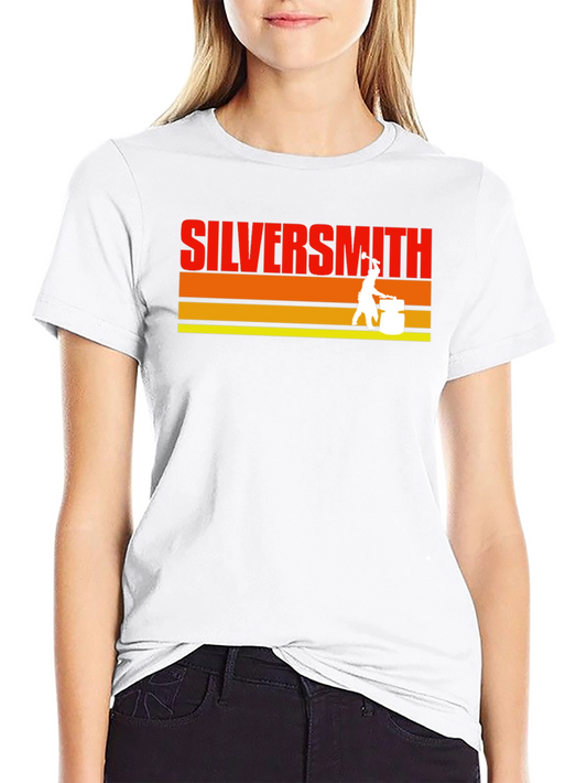 Silversmith T-Shirt - Retro Design Black Cotton Tee
