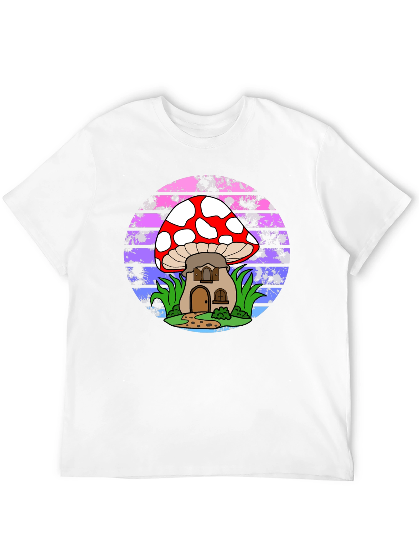 Mushroom House Graphic T-Shirt - Unique Nature Design