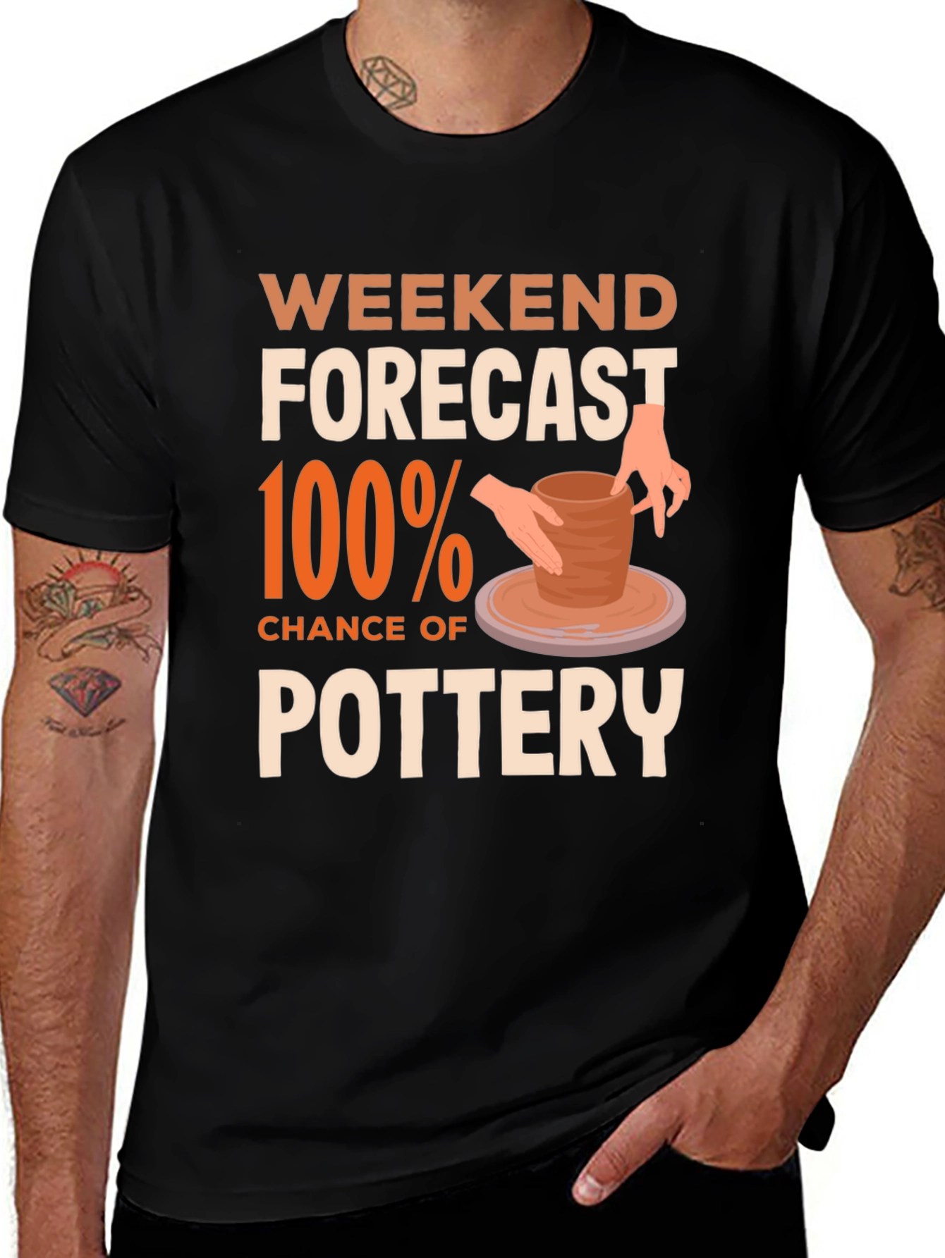 Weekend Pottery Forecast Graphic Tee