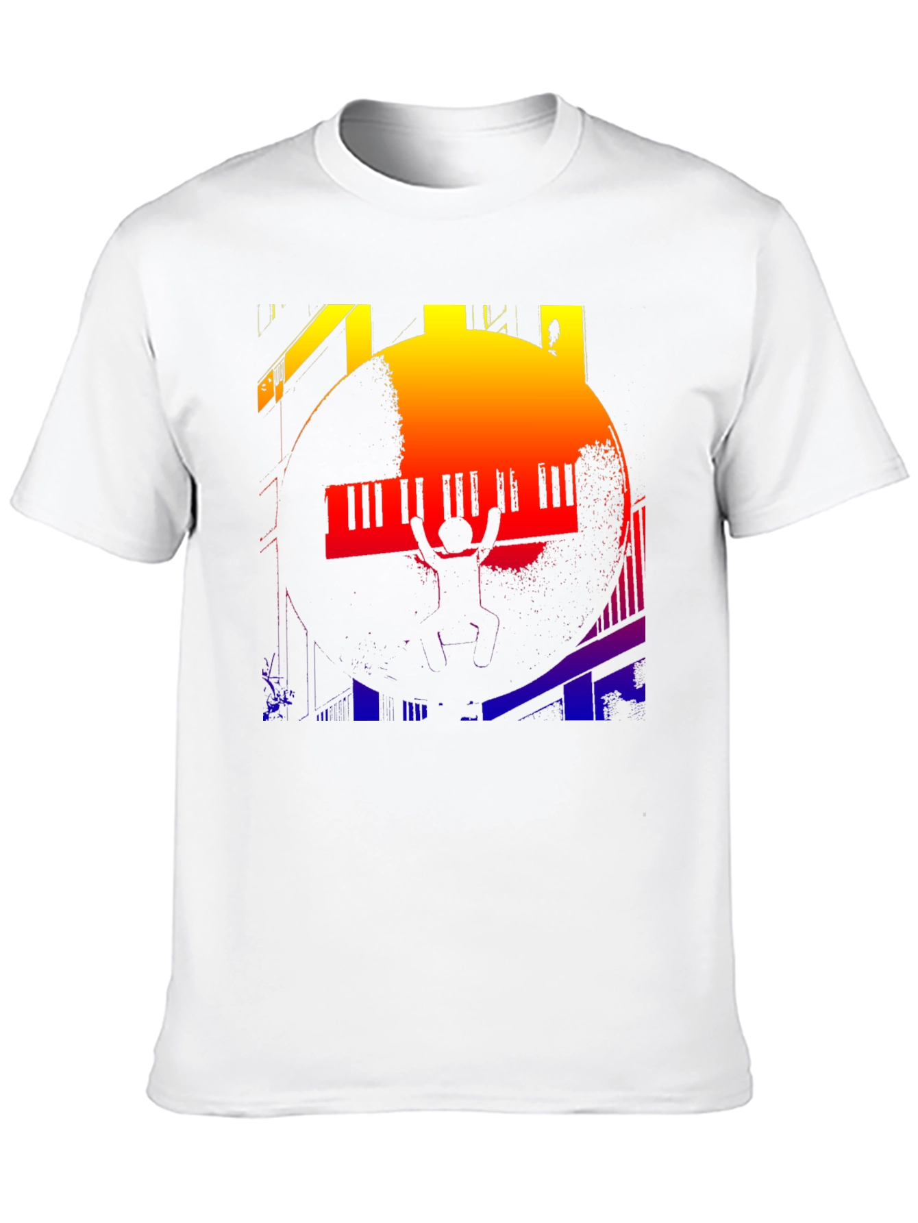 Piano Silhouette Graphic Tee - Black
