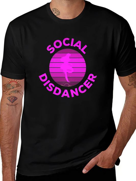 Social Disdancer Graphic Tee - Trendy Casual Wear