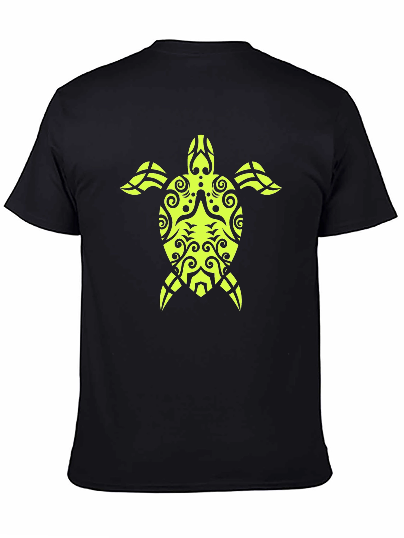 Tribal Turtle Black T-Shirt