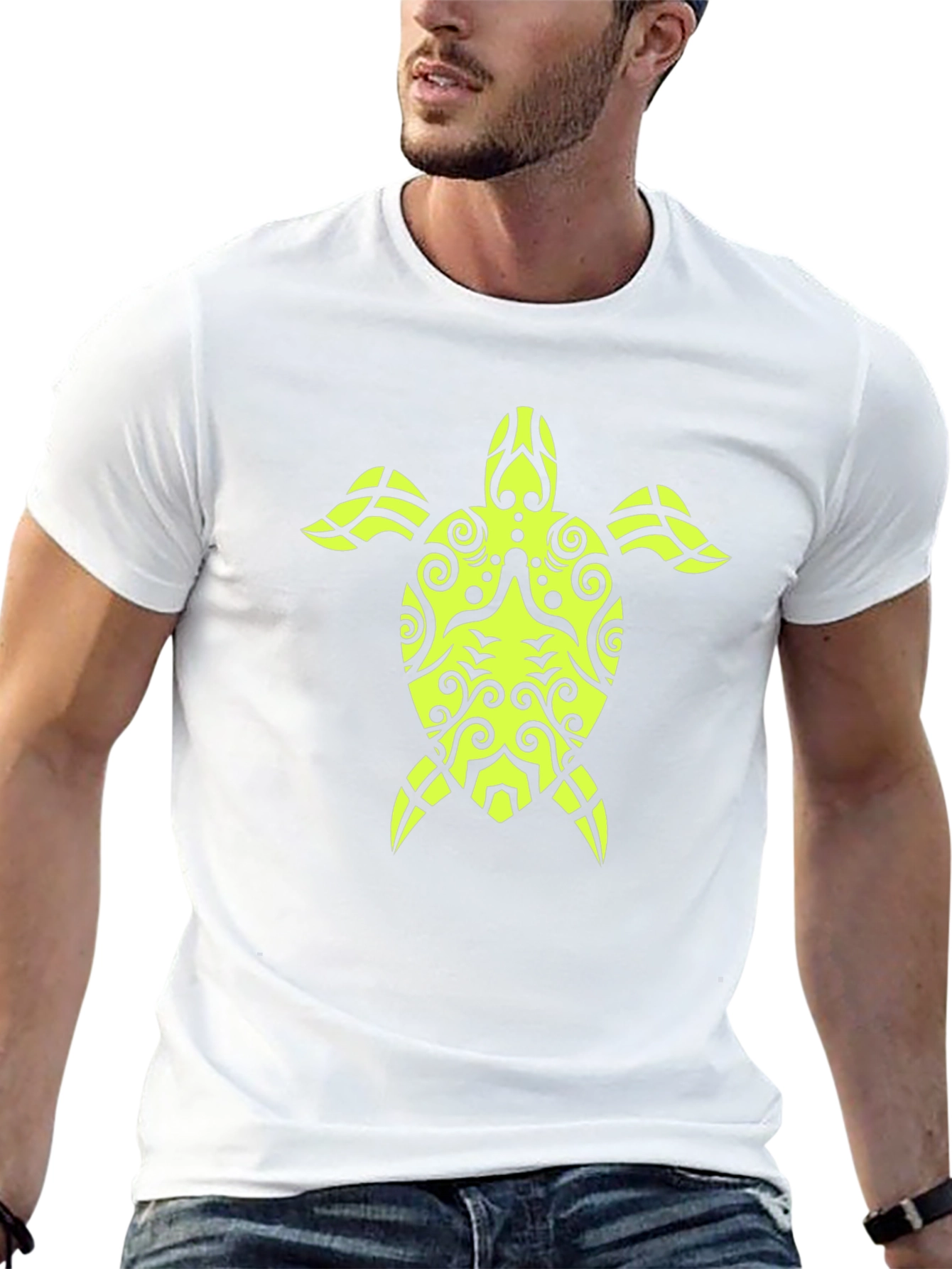Tribal Turtle Black T-Shirt