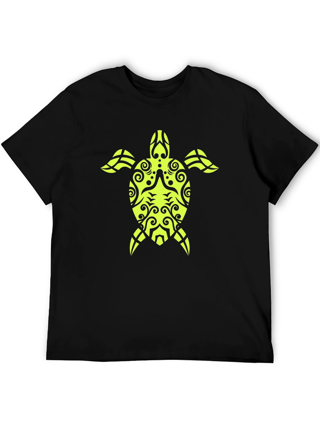 Tribal Turtle Black T-Shirt