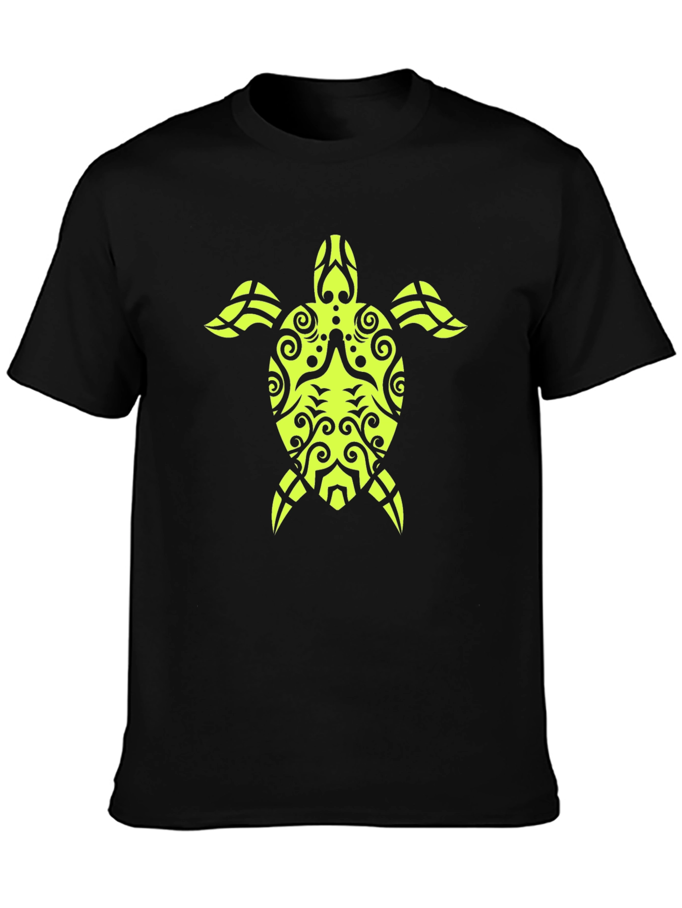 Tribal Turtle Black T-Shirt