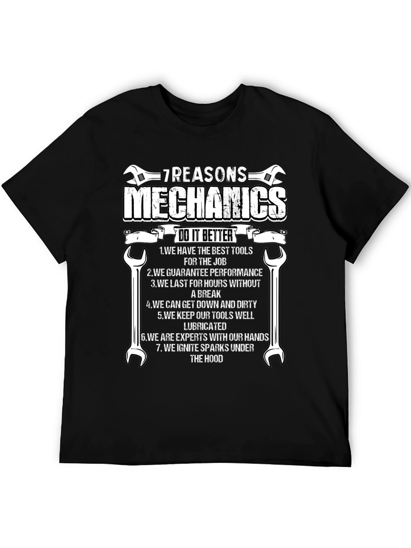 7 Reasons Mechanics T-Shirt - Humorous Mechanic Gift
