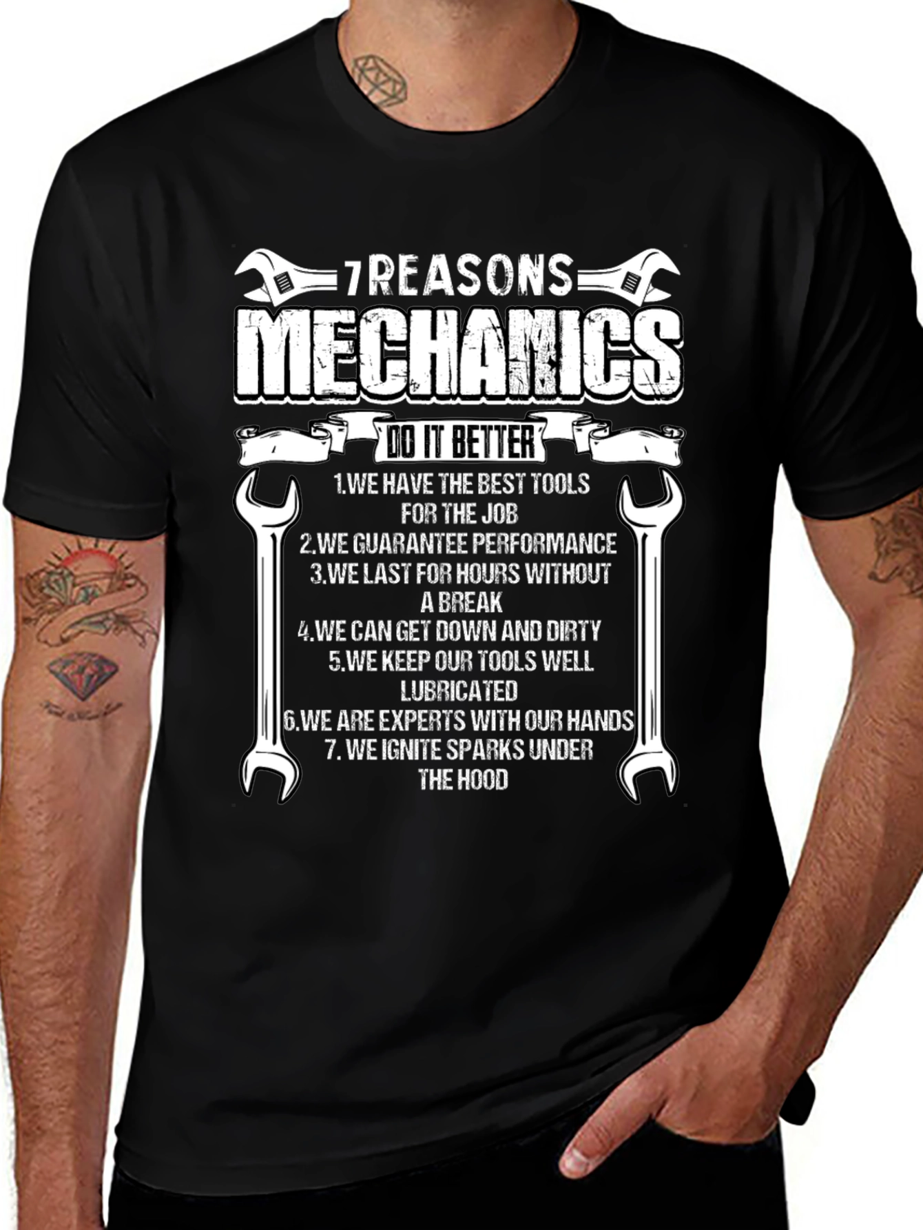 7 Reasons Mechanics T-Shirt - Humorous Mechanic Gift