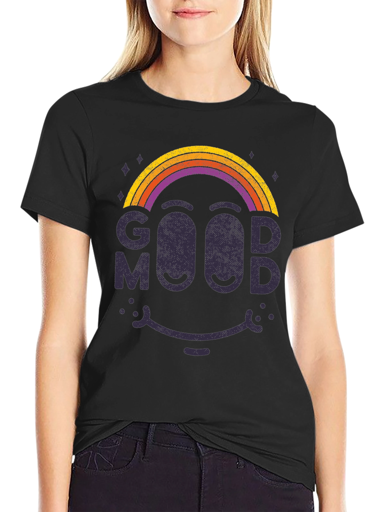 Good Mood Rainbow Graphic Tee - Comfort Fit