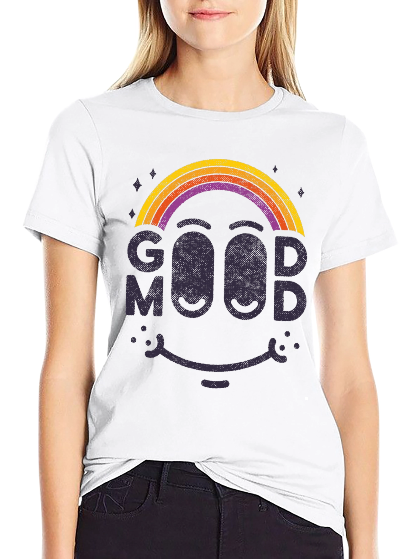 Good Mood Rainbow Graphic Tee - Comfort Fit