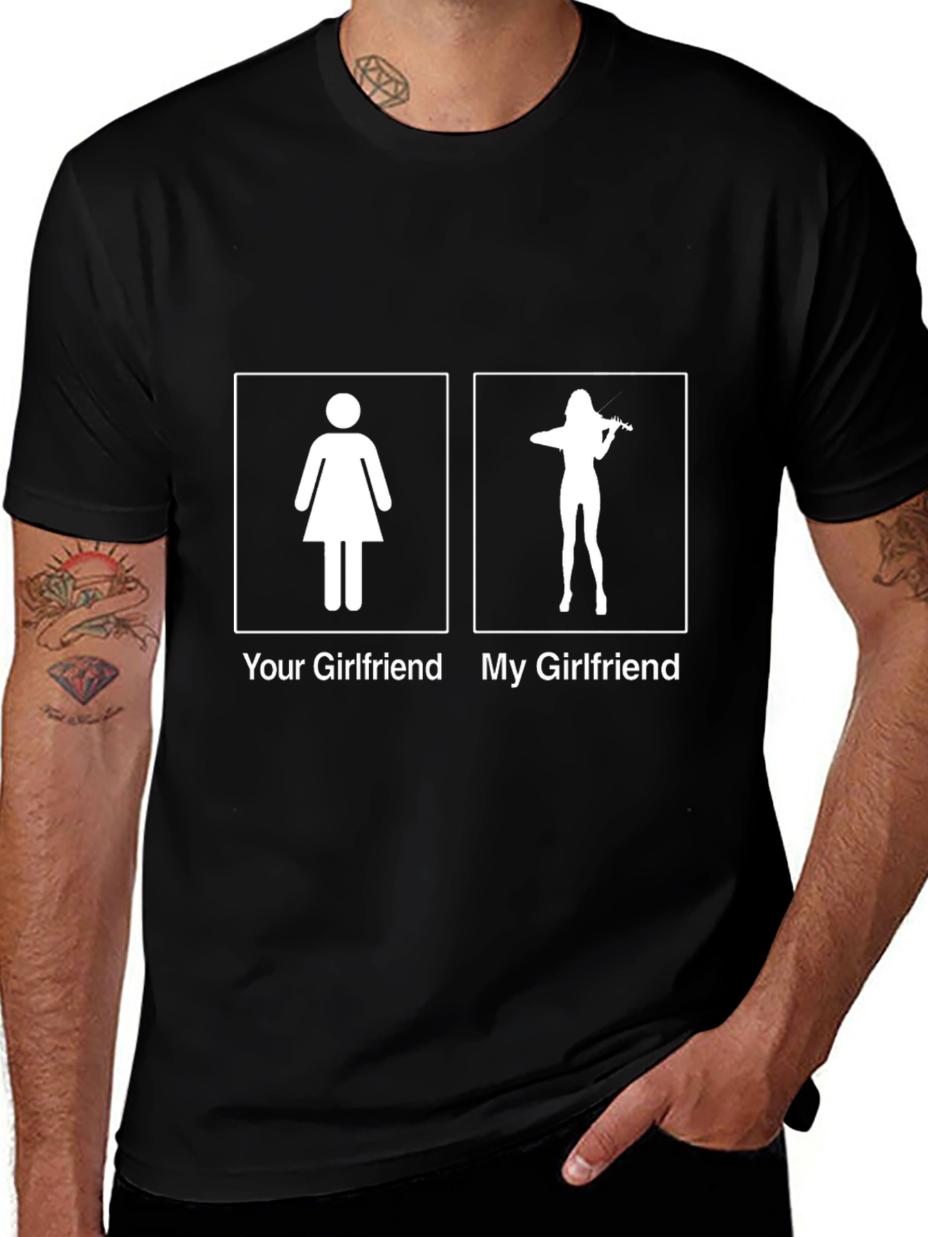 Funny Musician T-Shirt - My Girlfriend Plays Violin