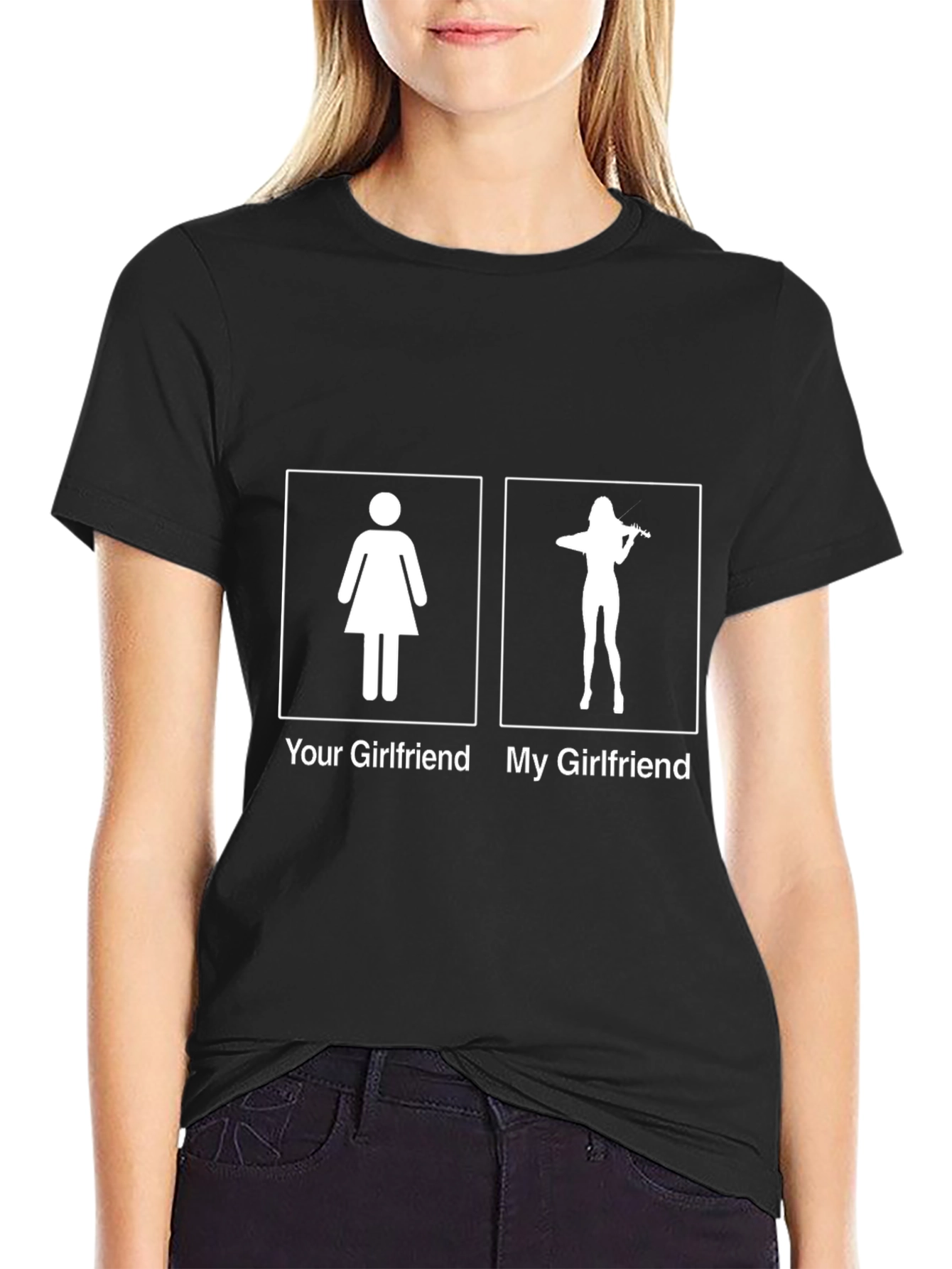 Funny Musician T-Shirt - My Girlfriend Plays Violin