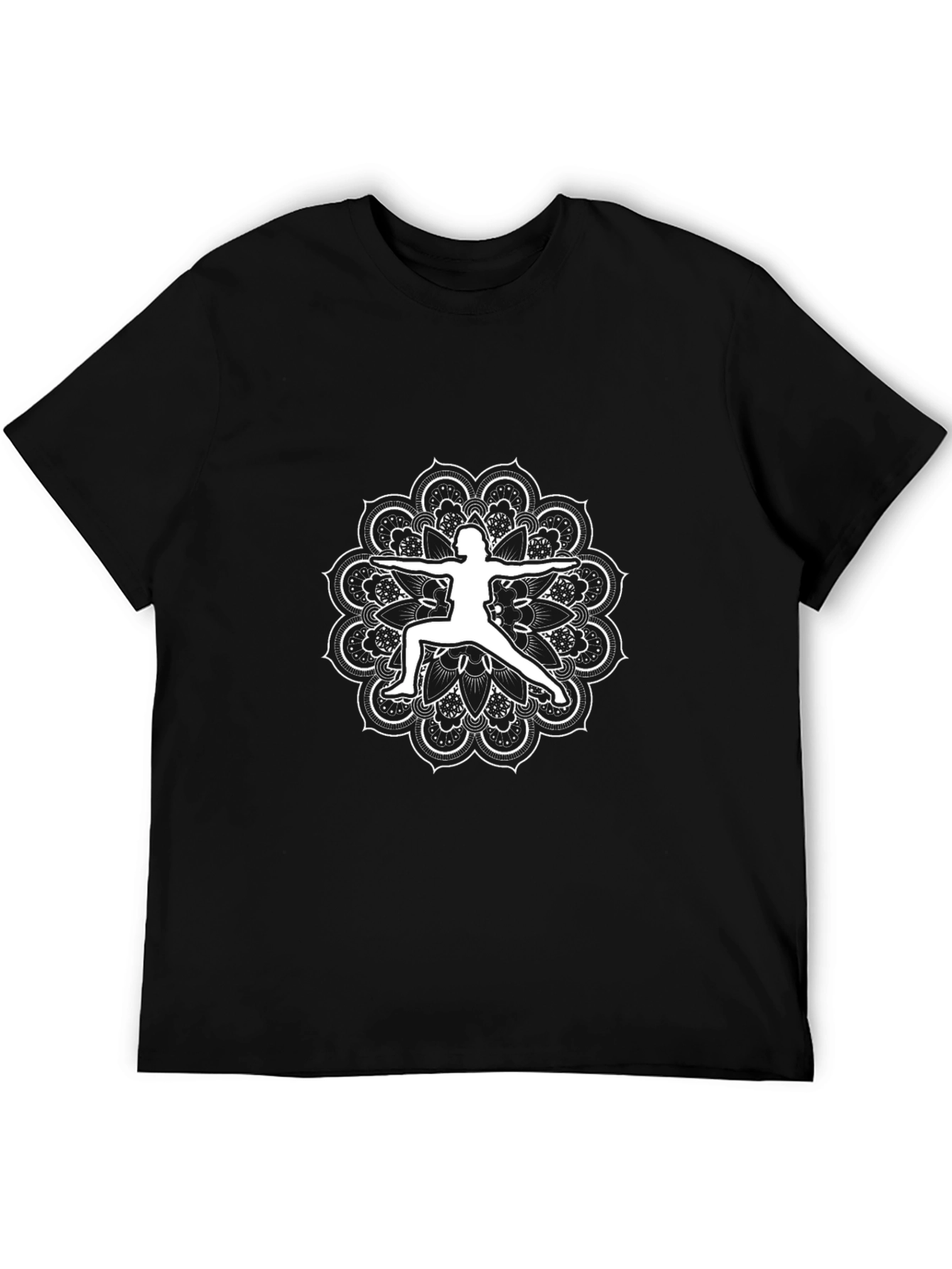 Yoga Mandala Black T-Shirt - Mens Style