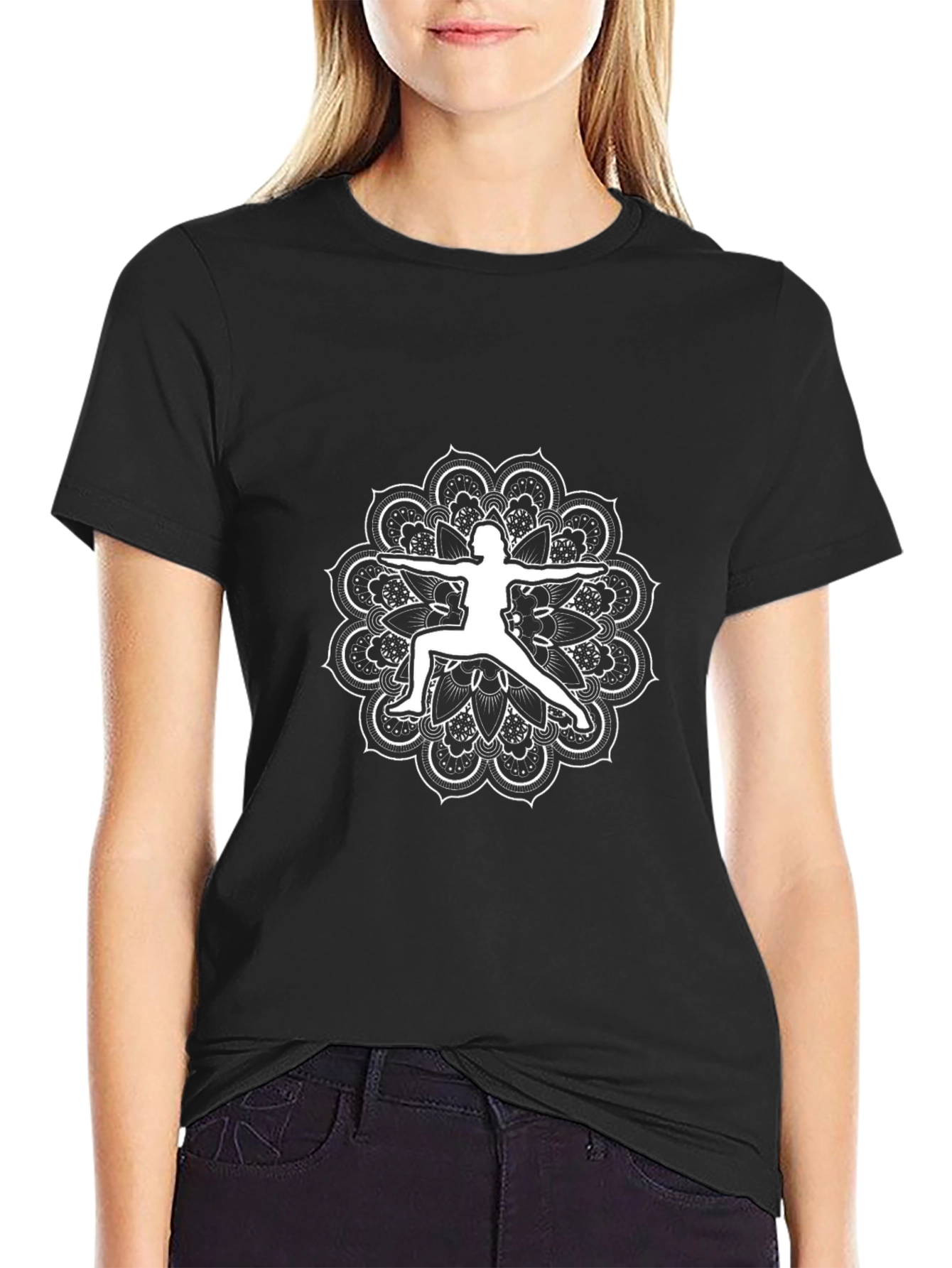 Yoga Mandala Black T-Shirt - Mens Style