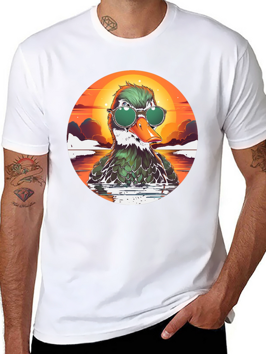 Cool Duck Tee - Retro Sunset Style