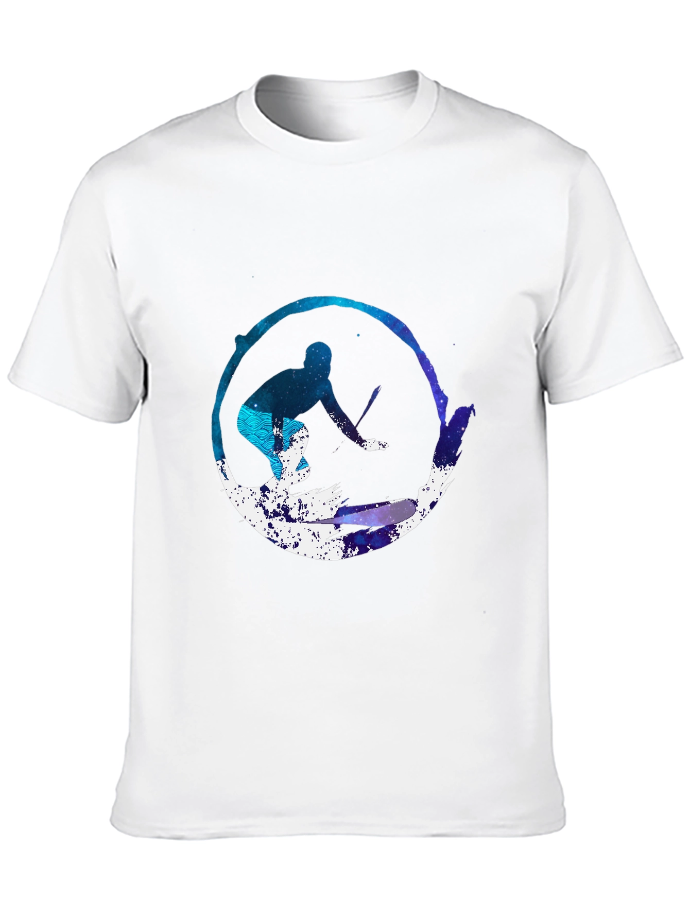 Surfer Galaxy Graphic Tee - Black