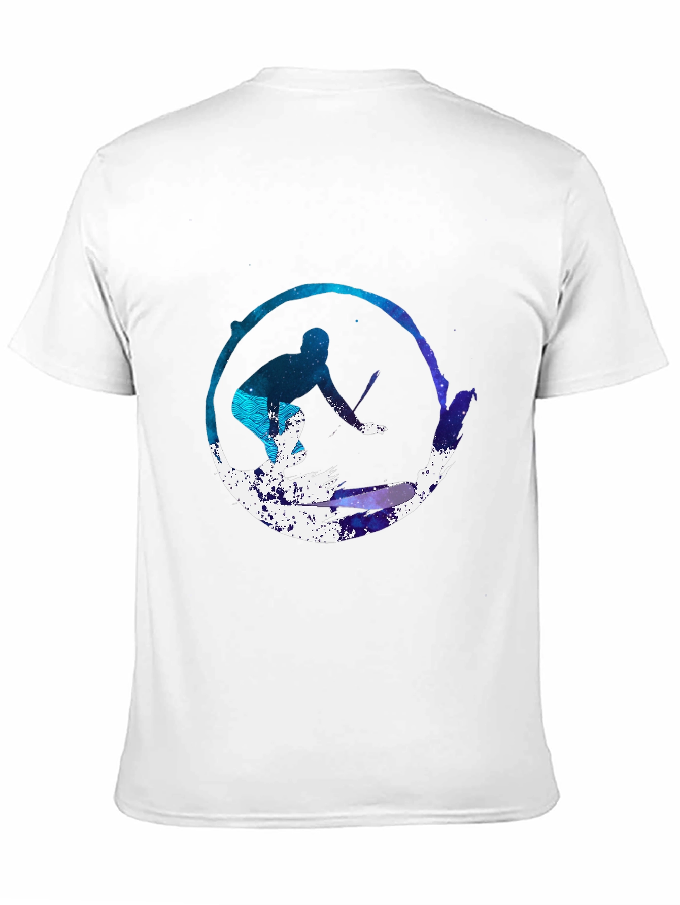 Surfer Galaxy Graphic Tee - Black