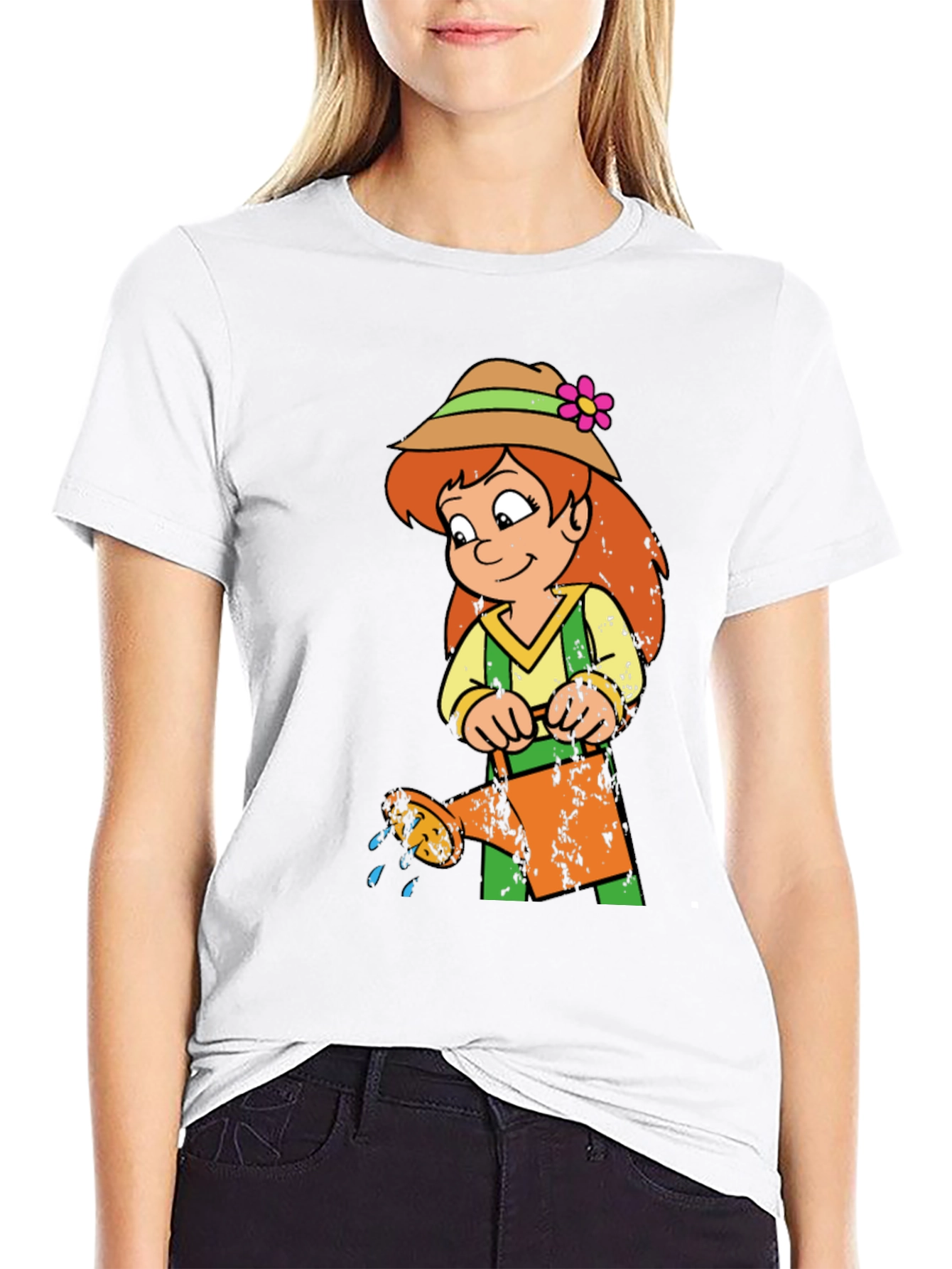 Cartoon Gardener Graphic T-Shirt