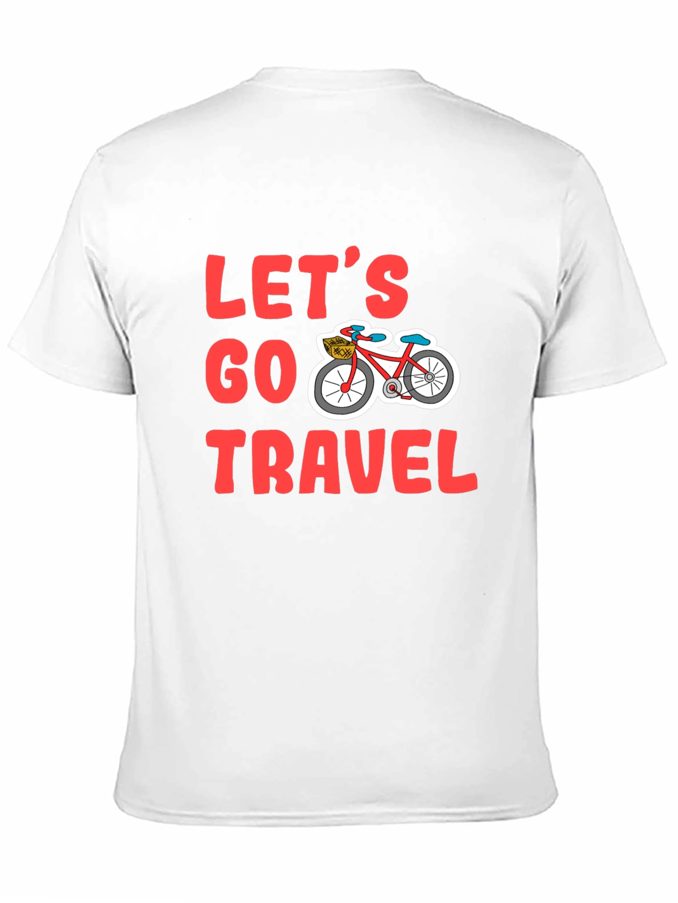 Lets Go Travel Bicycle Graphic Tee - Black