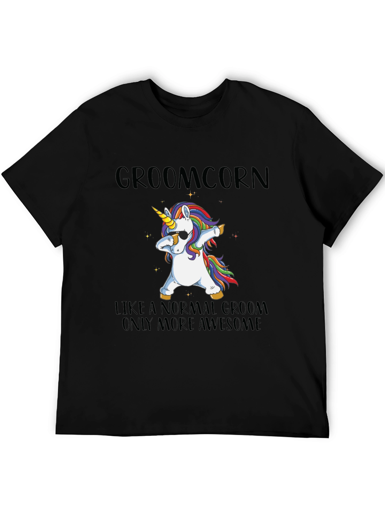 Groomcorn Unicorn Dabbing T-Shirt