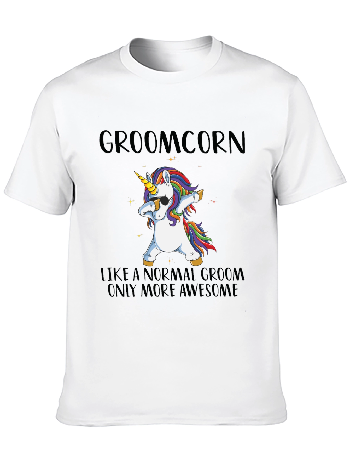 Groomcorn Unicorn Dabbing T-Shirt