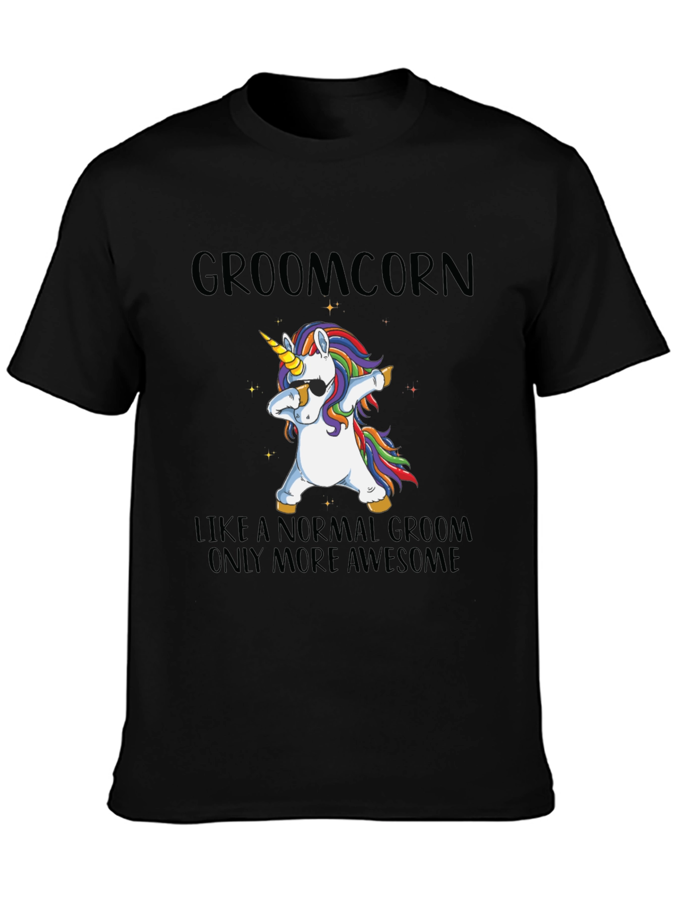 Groomcorn Unicorn Dabbing T-Shirt