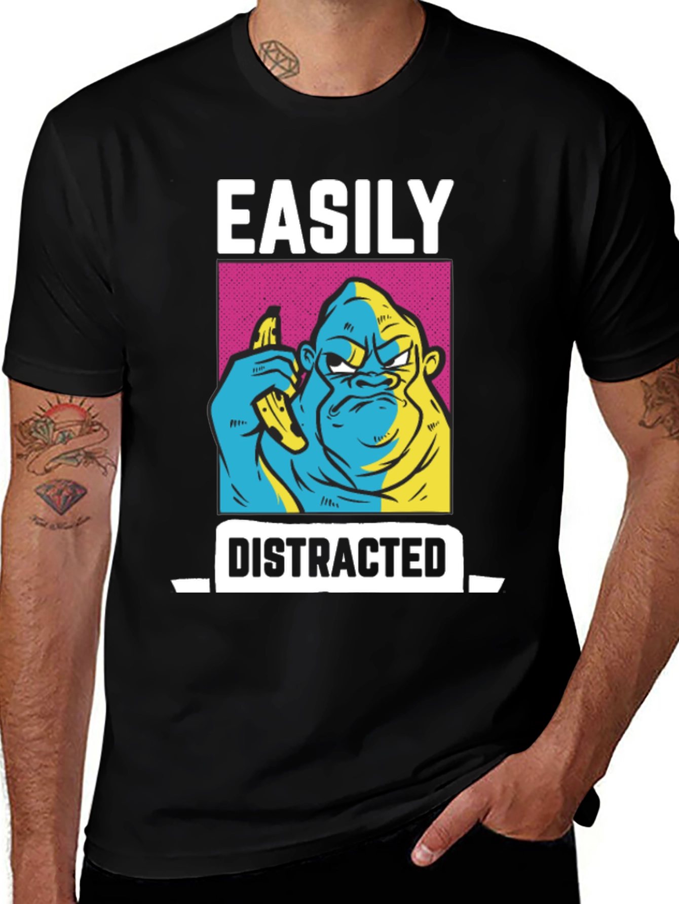 Easily Distracted Gorilla Graphic Tee