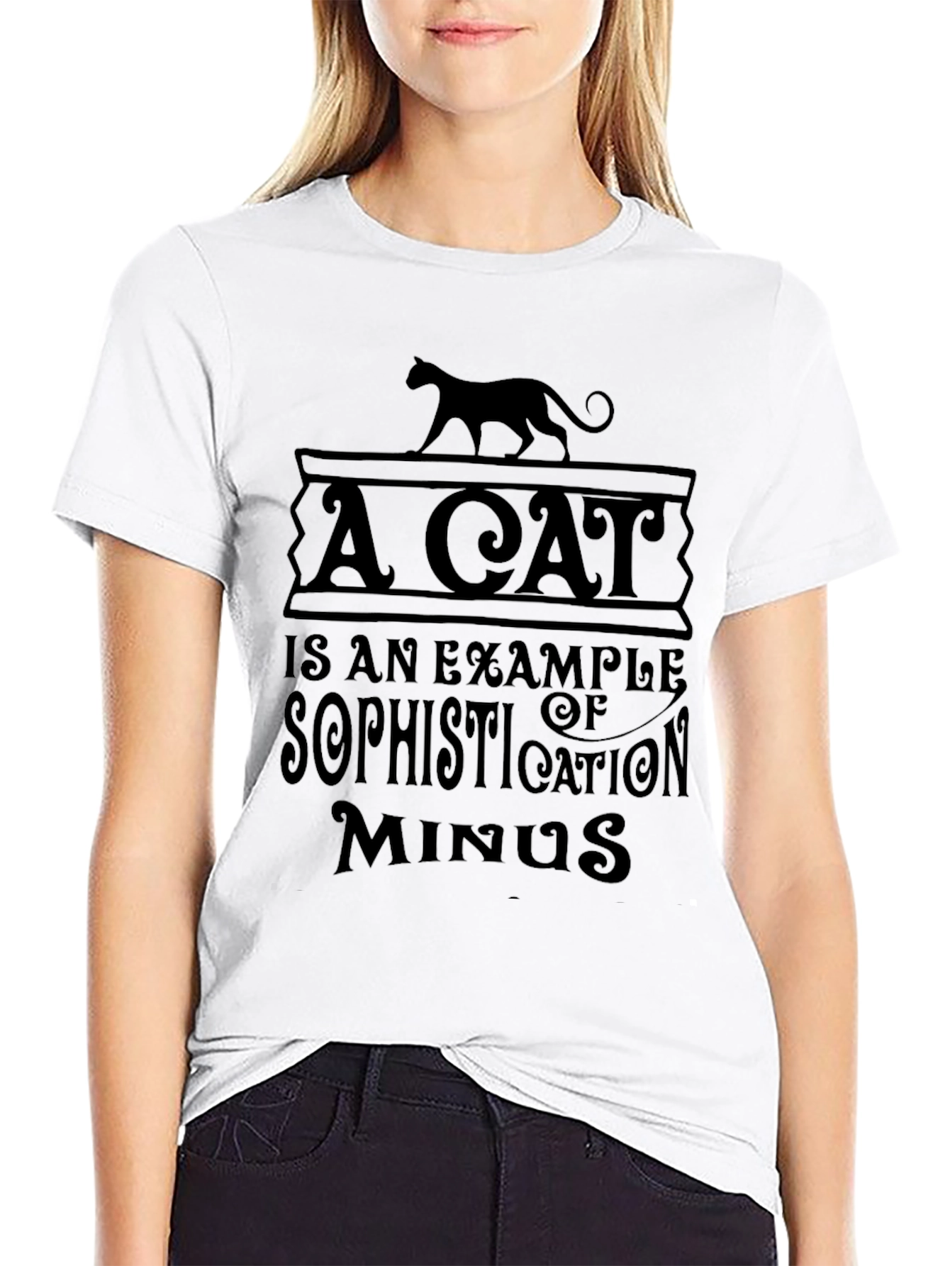 Sophisticated Cat Minus T-Shirt