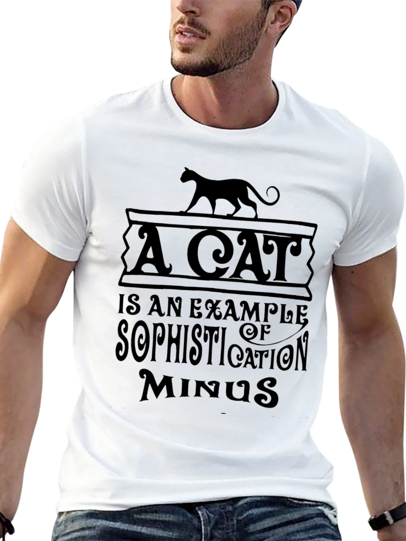Sophisticated Cat Minus T-Shirt