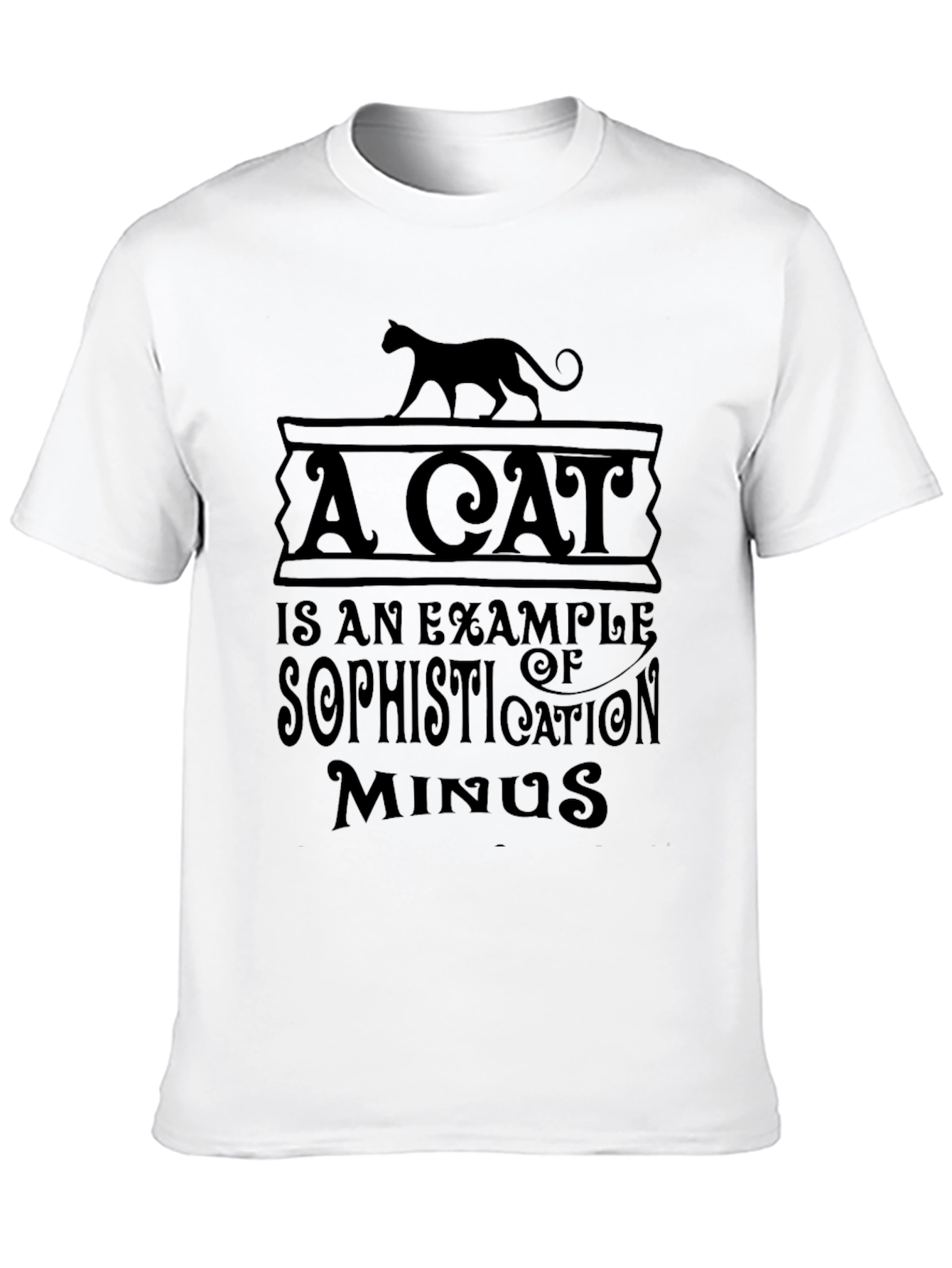 Sophisticated Cat Minus T-Shirt