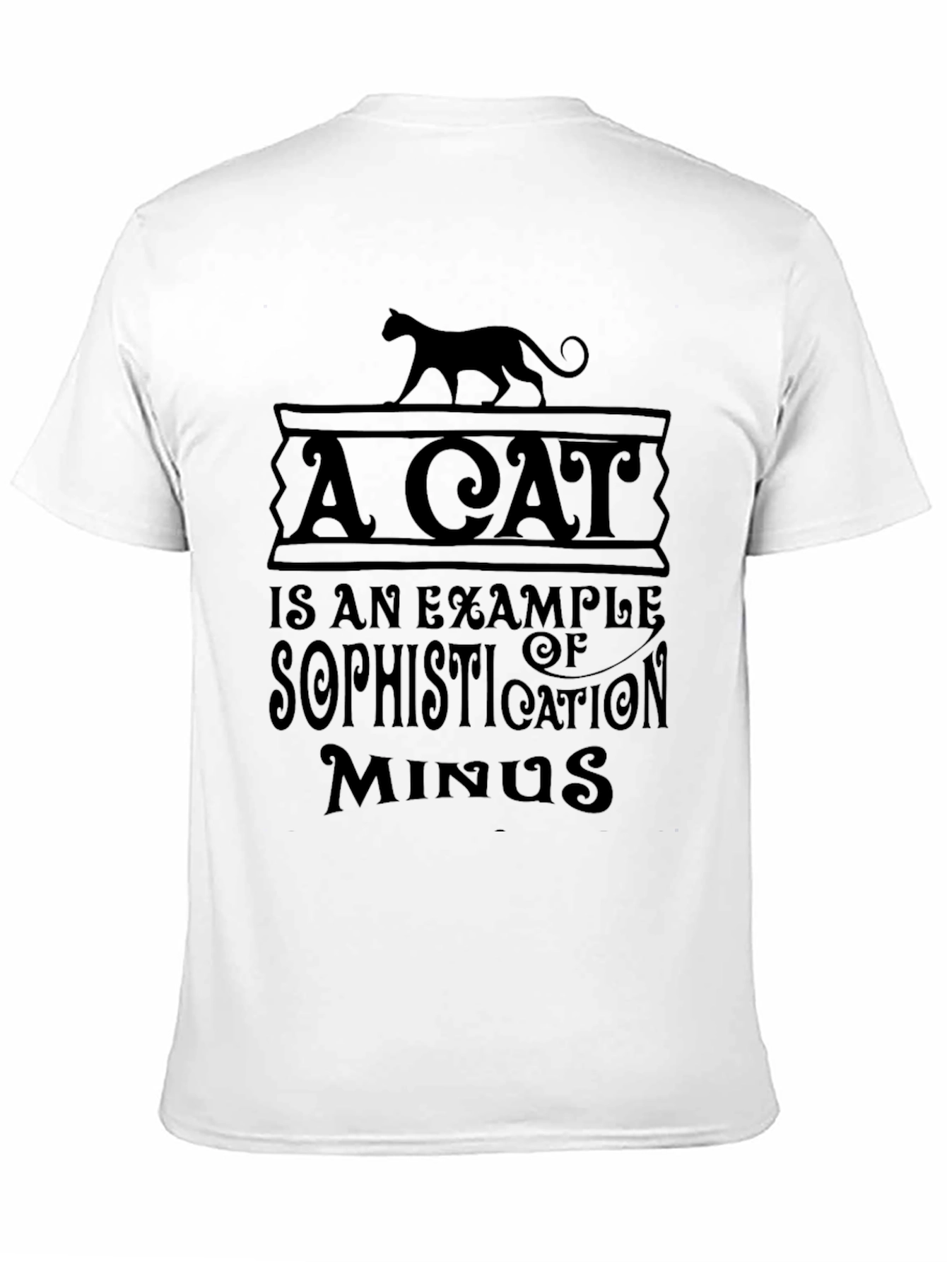 Sophisticated Cat Minus T-Shirt