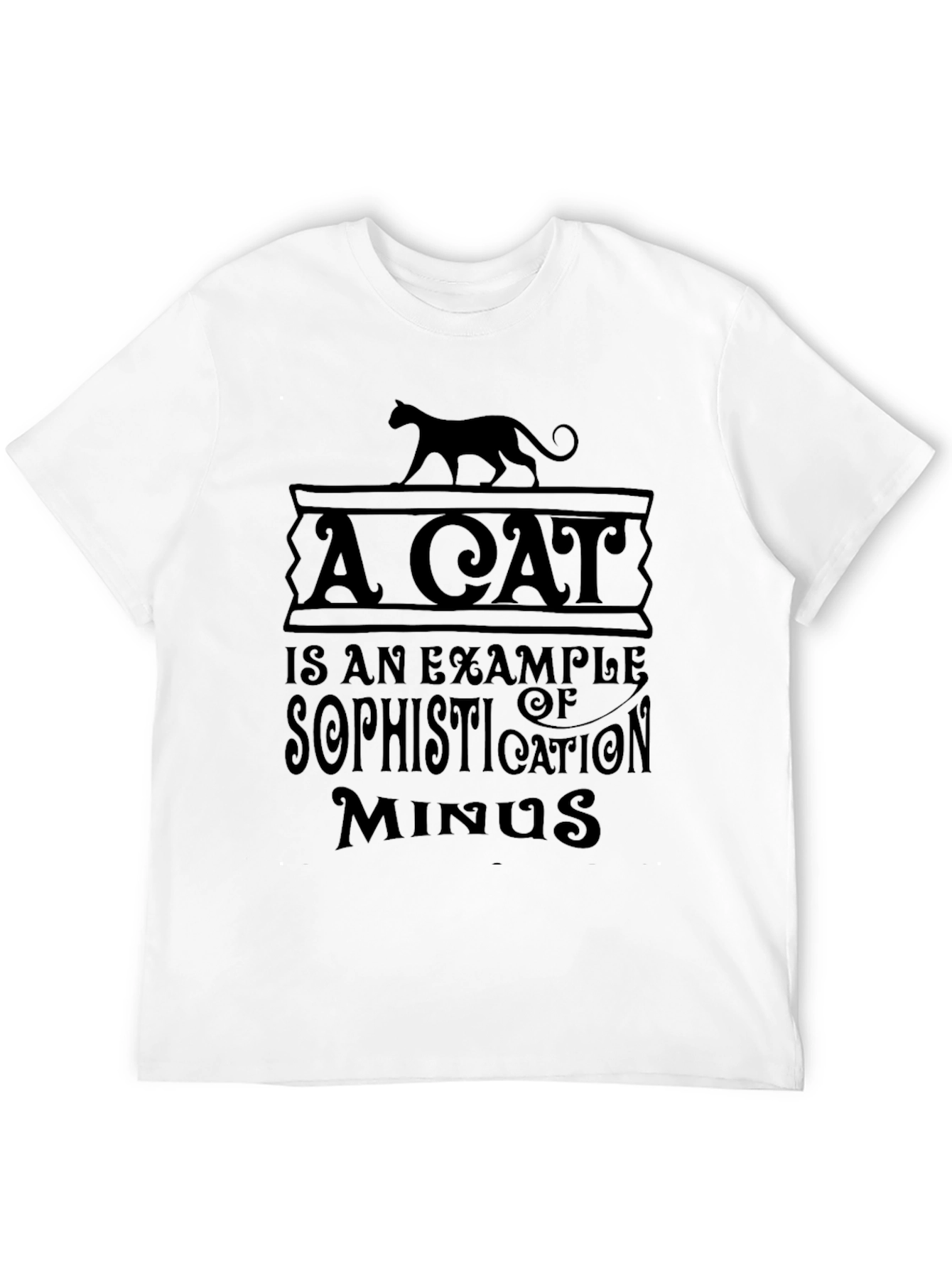 Sophisticated Cat Minus T-Shirt