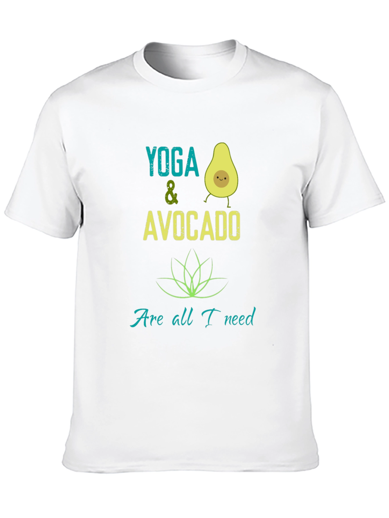 Yoga & Avocado T-Shirt - Trendy Graphic Tee