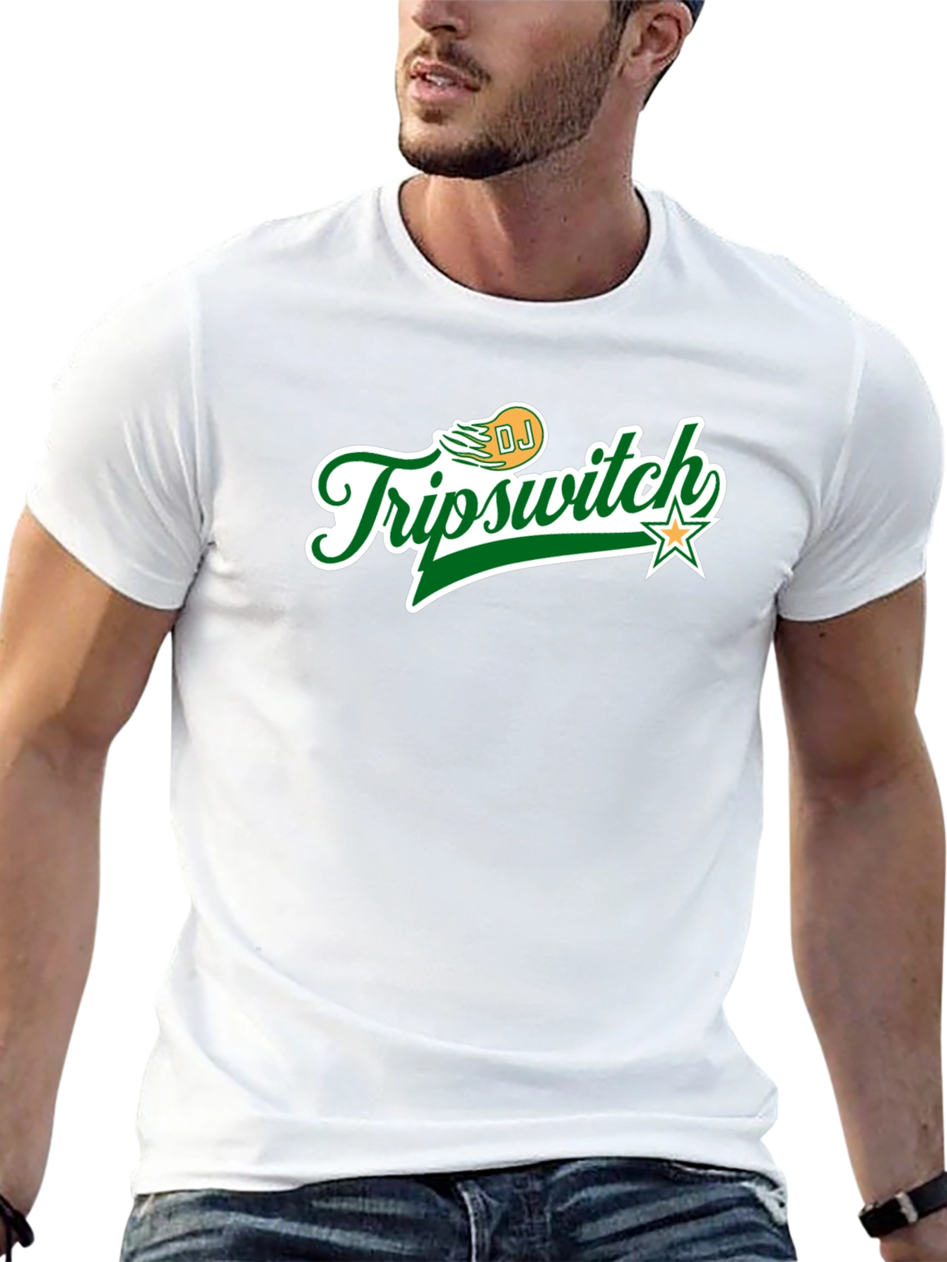 DJ Tripswitch Graphic Tee - Black Cotton Blend